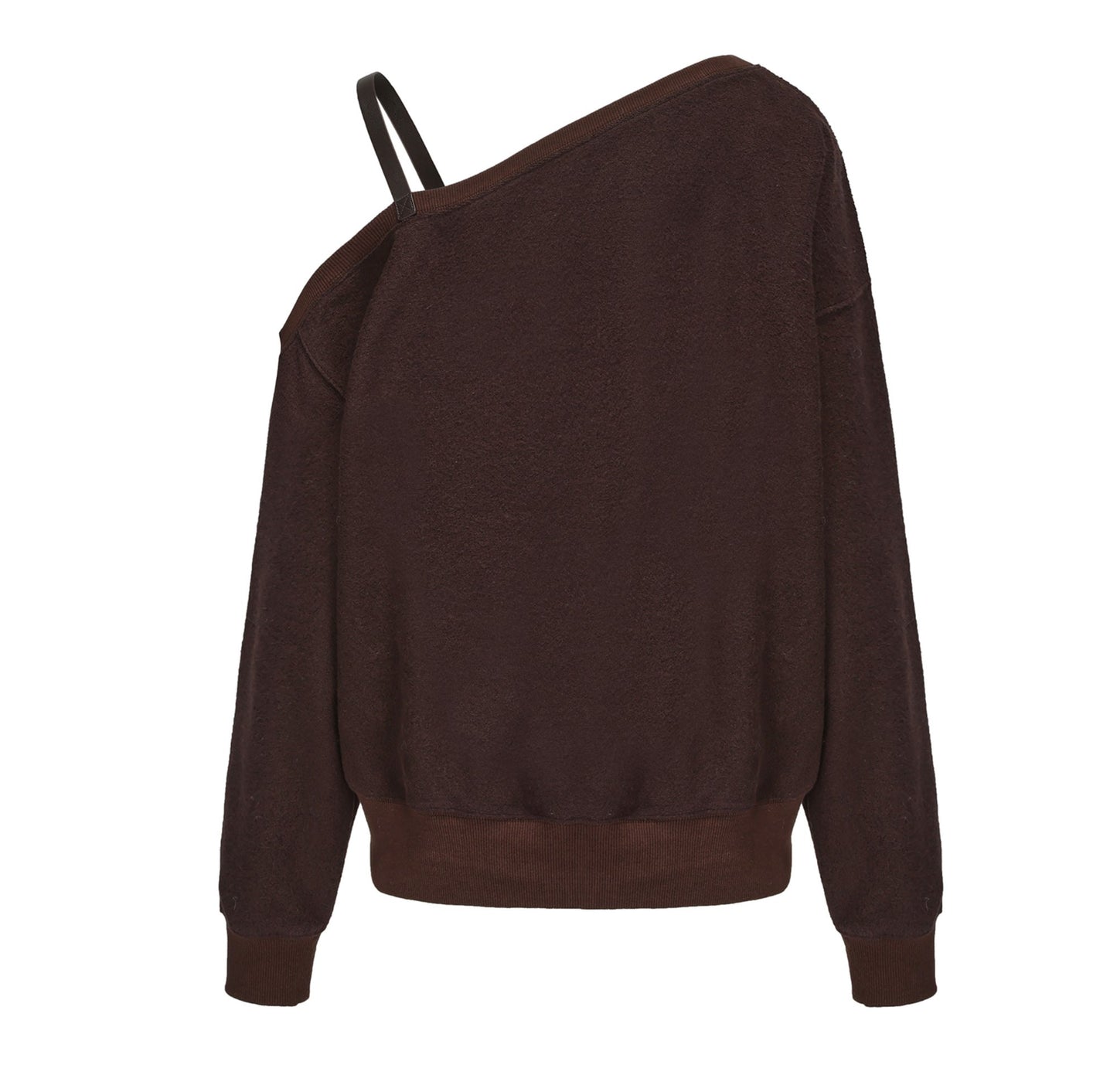 Dark Brown Chic Halter Sweater