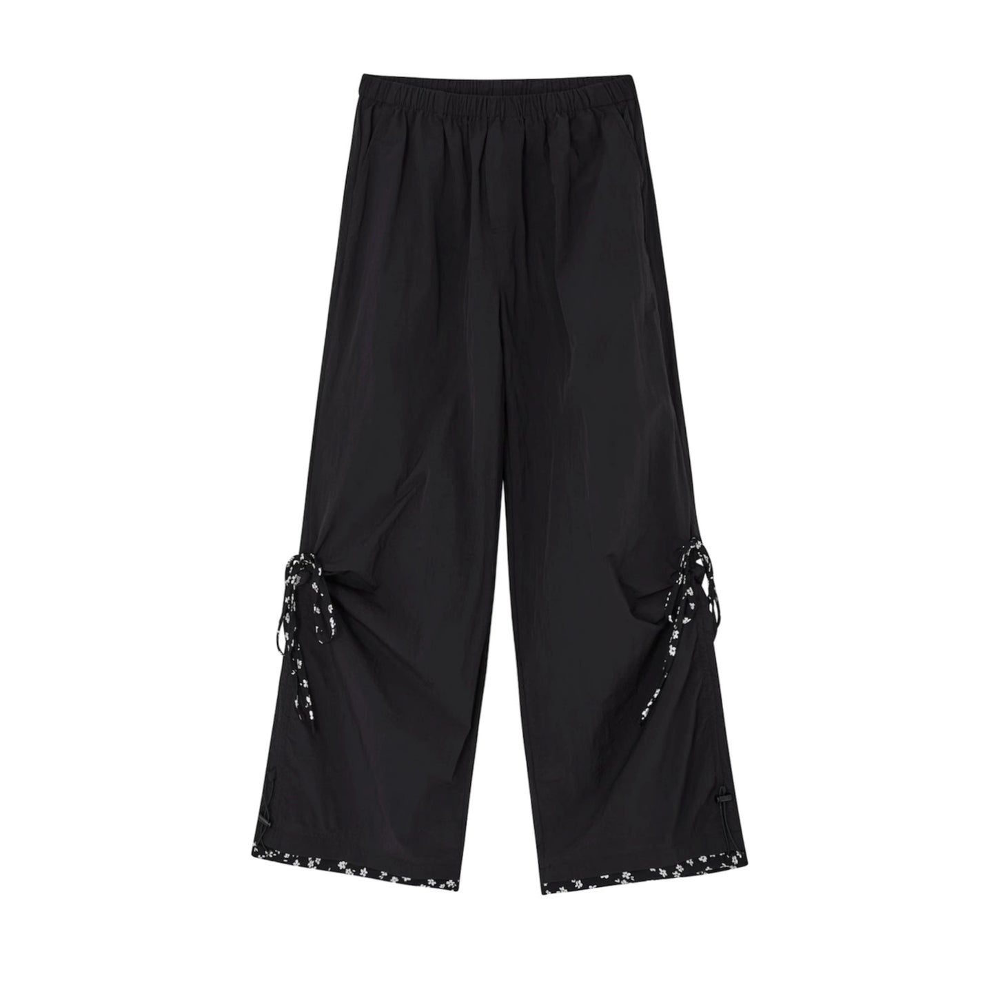 Floral Patchwork Plaid Trousers