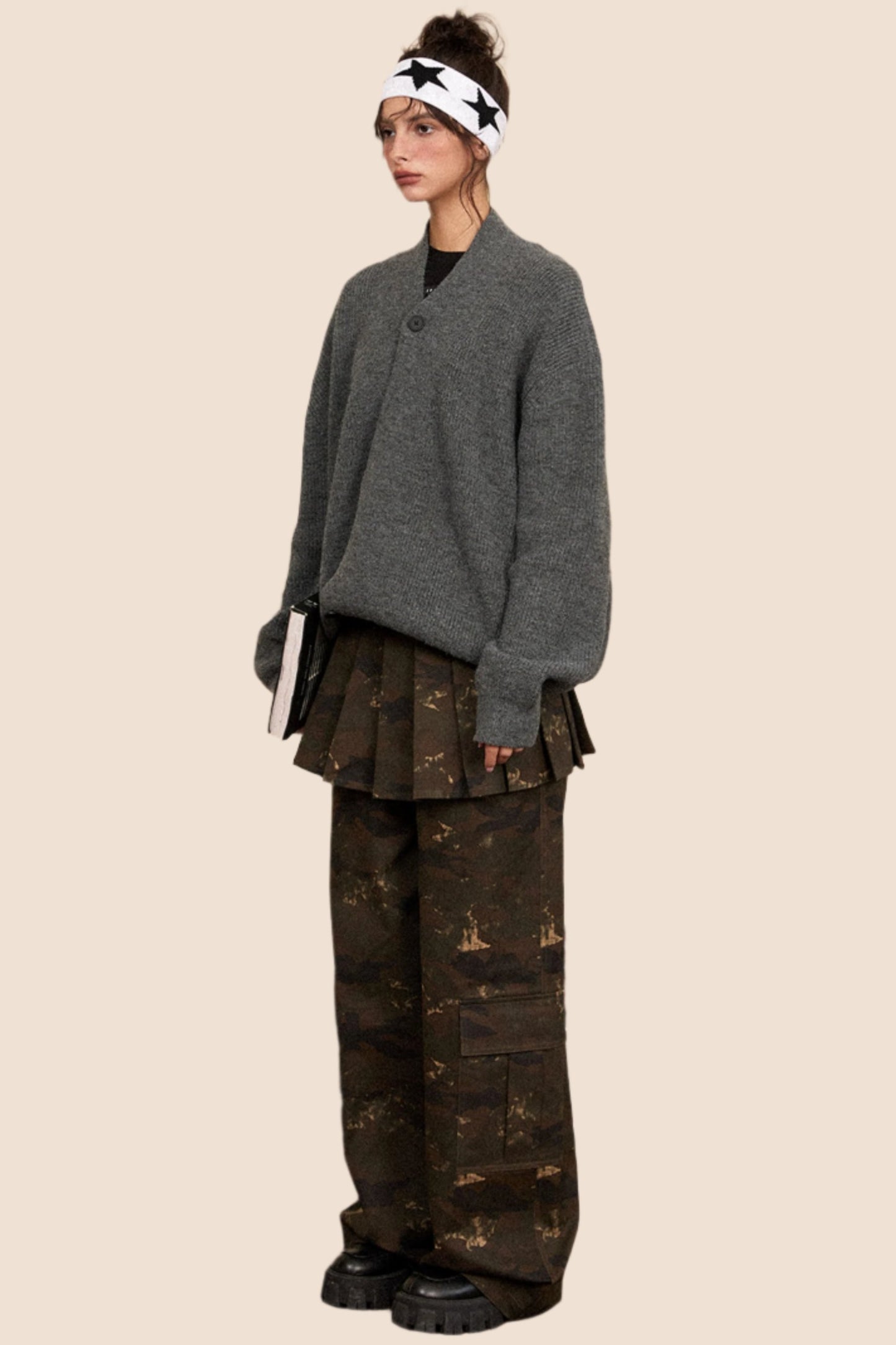 루즈 핏 카고 맙 팬츠 세트