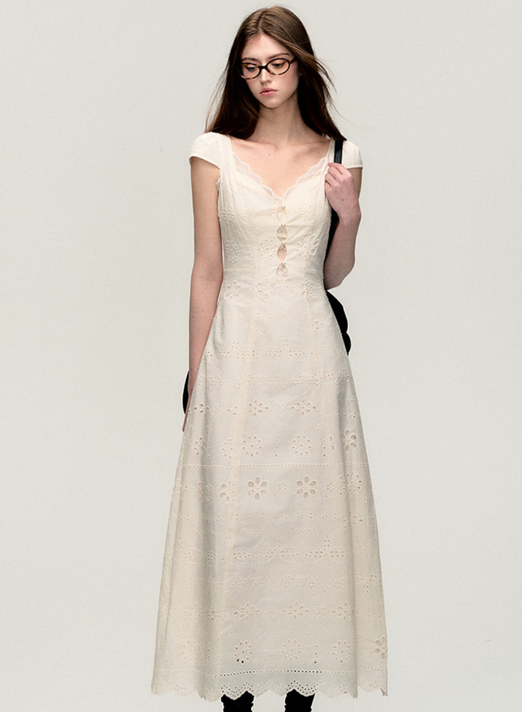Cream White Slim Lace Dress – UrbanSheek
