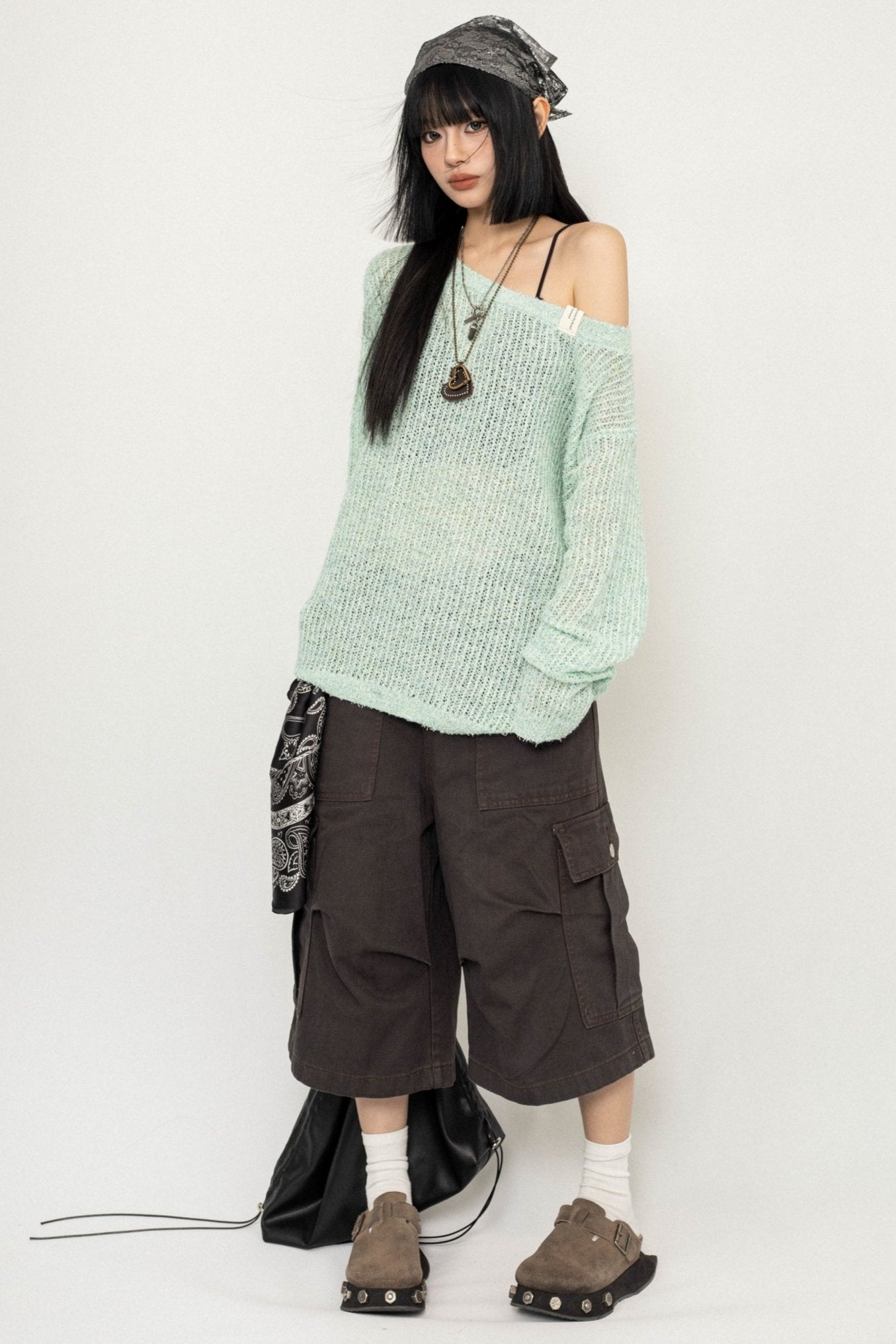 Pantalons courts basiques simples de style rétro américain