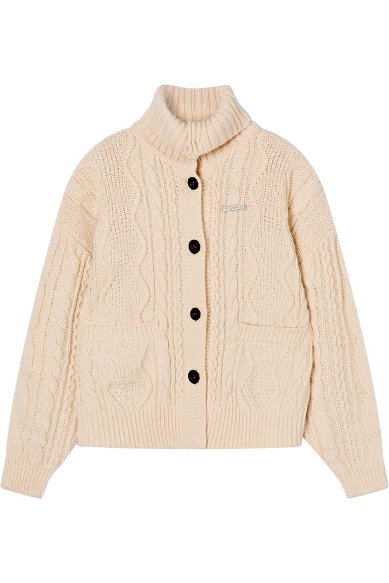 Pull en maille contrastée d'automne long