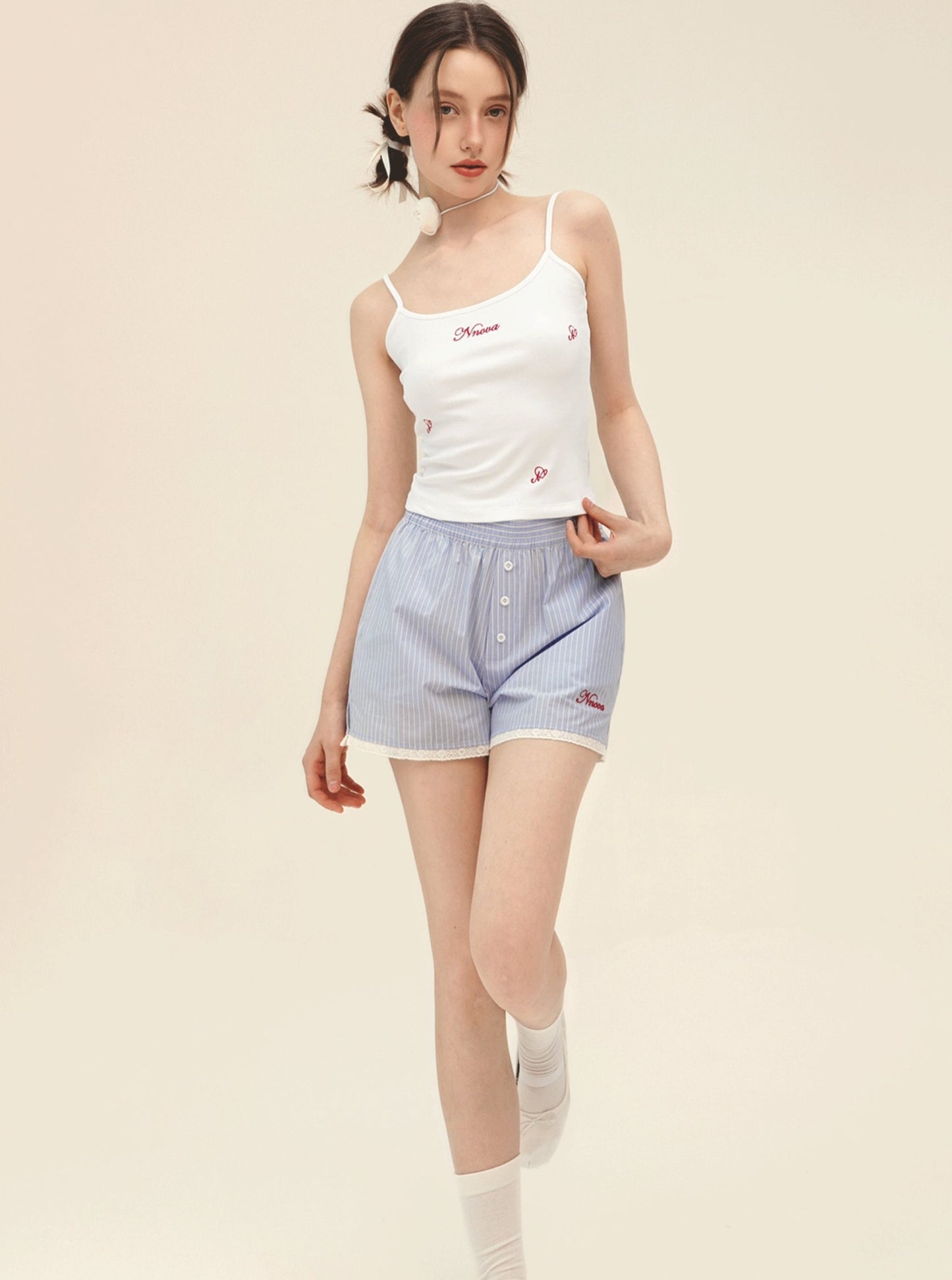 Retro Embroidery Camisole Top