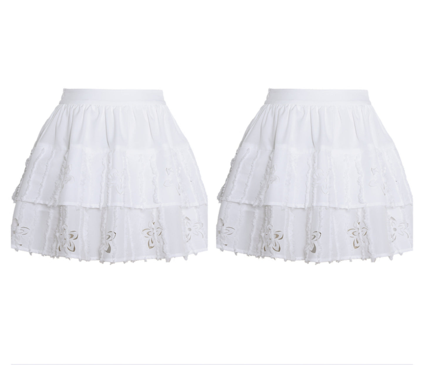 French Style Hollow Floral Two-Piece Set-Up