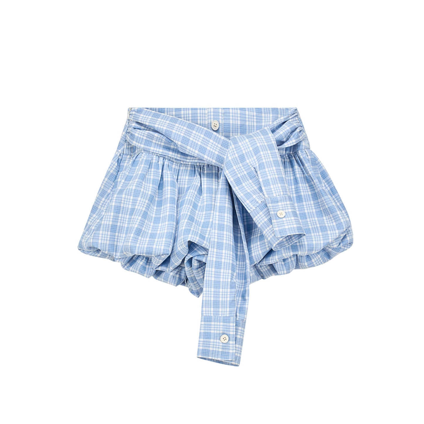 Elegant Check Baggy Pants