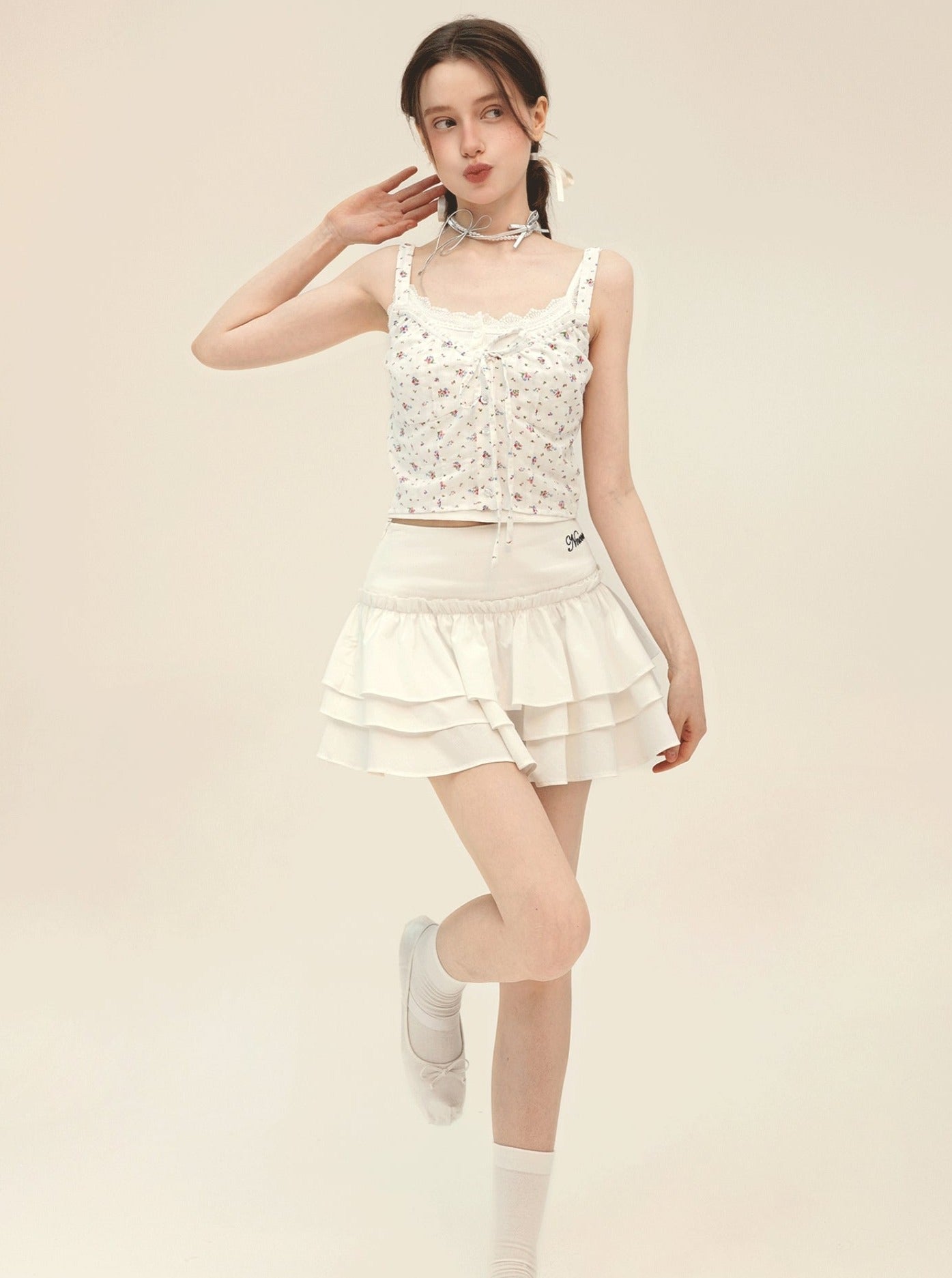 Retro Lace Camisole Set-Up