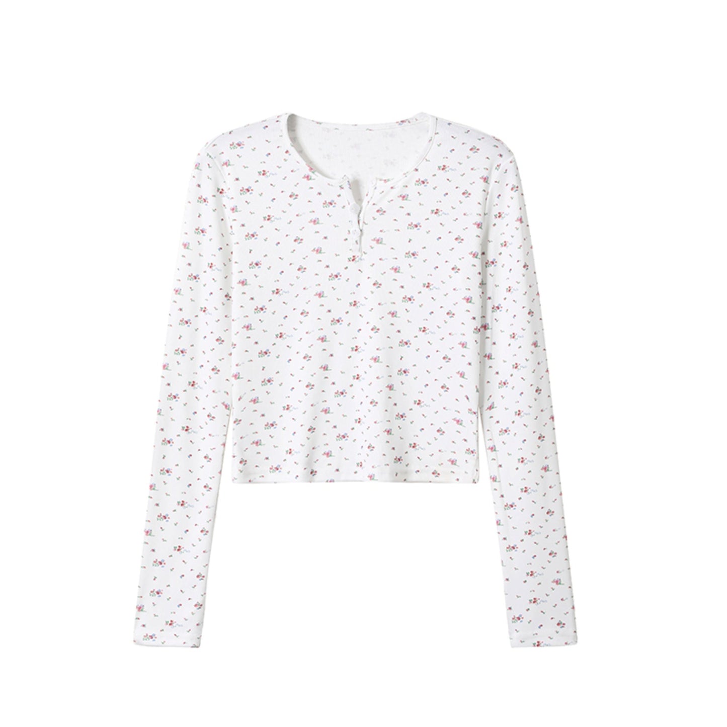 Floral Reverse Long Sleeve Top
