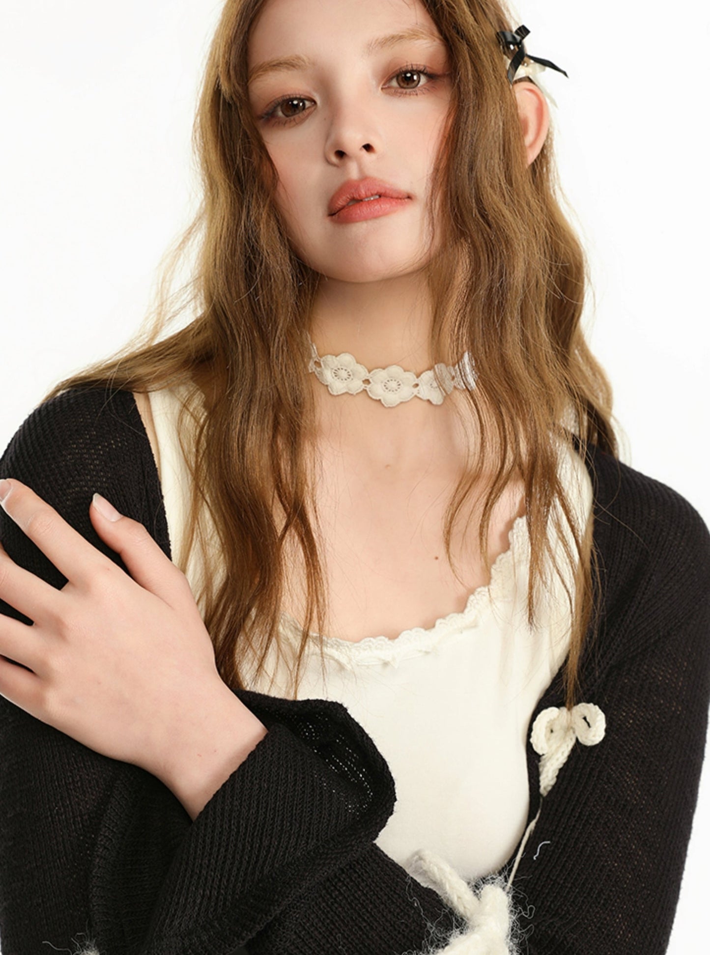 Summer Bow Knit Cardigan Coat