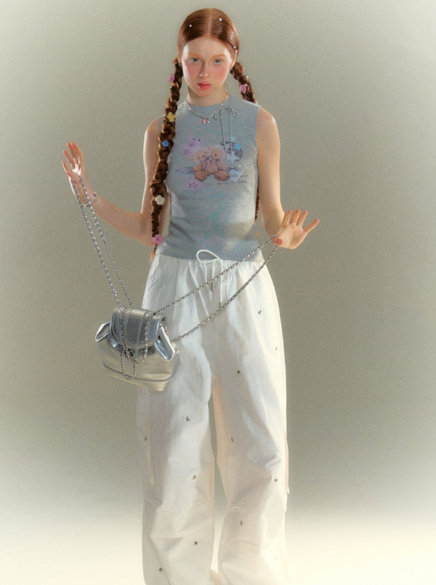 Pantalons larges à cordon de serrage