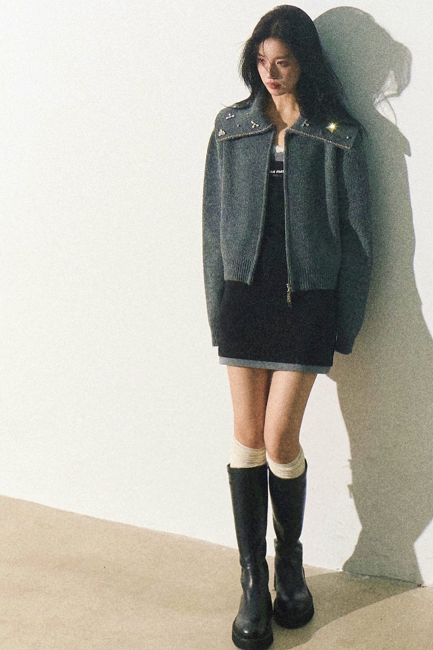 Robe d'été en tricot à deux pièces cousue