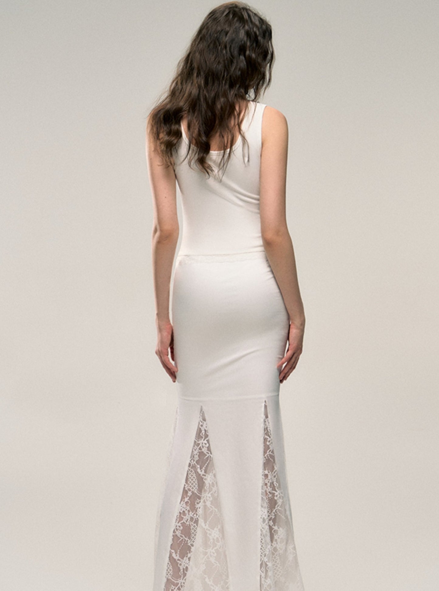 Babes White U-Neck Top