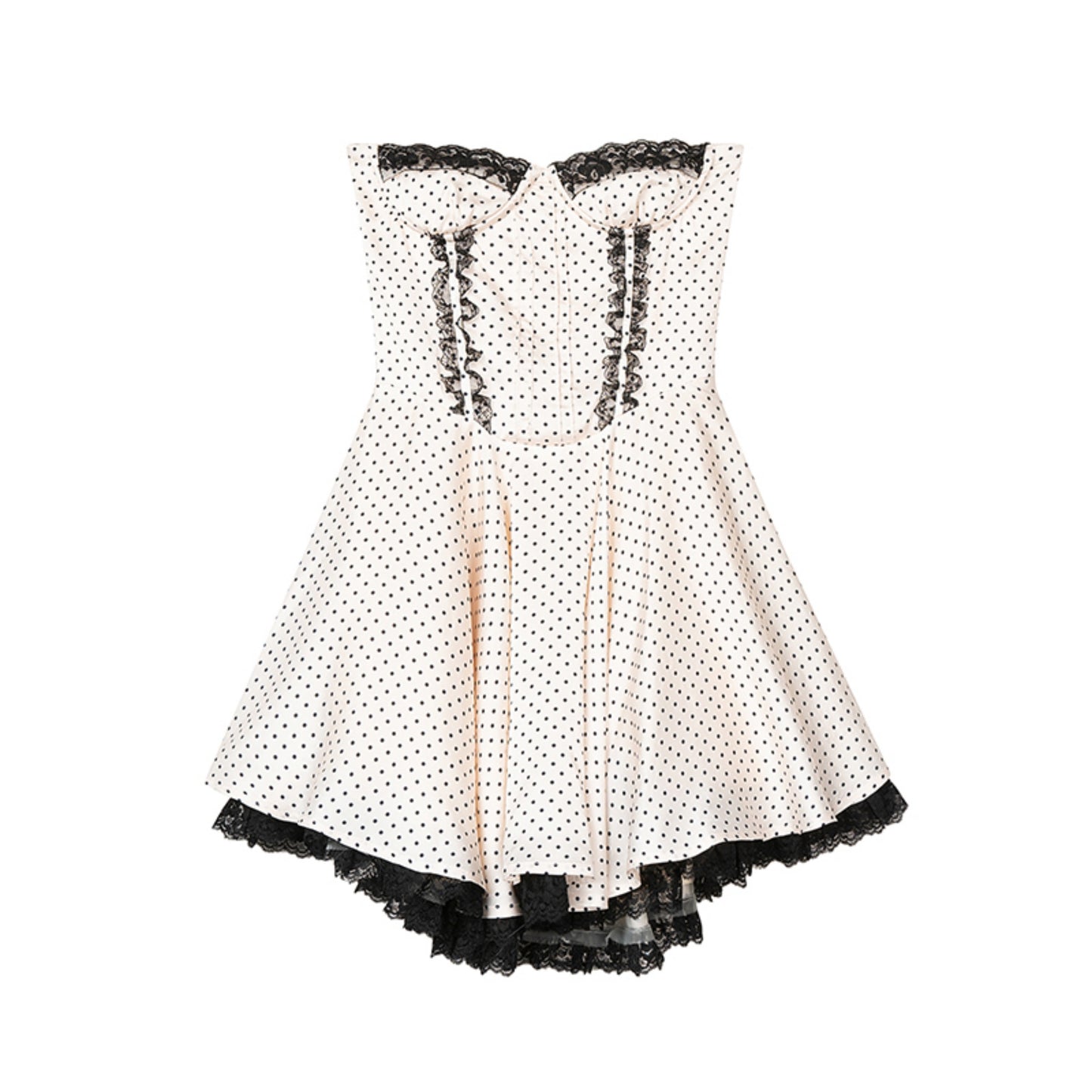 Polka Dot Lace Puff Dress