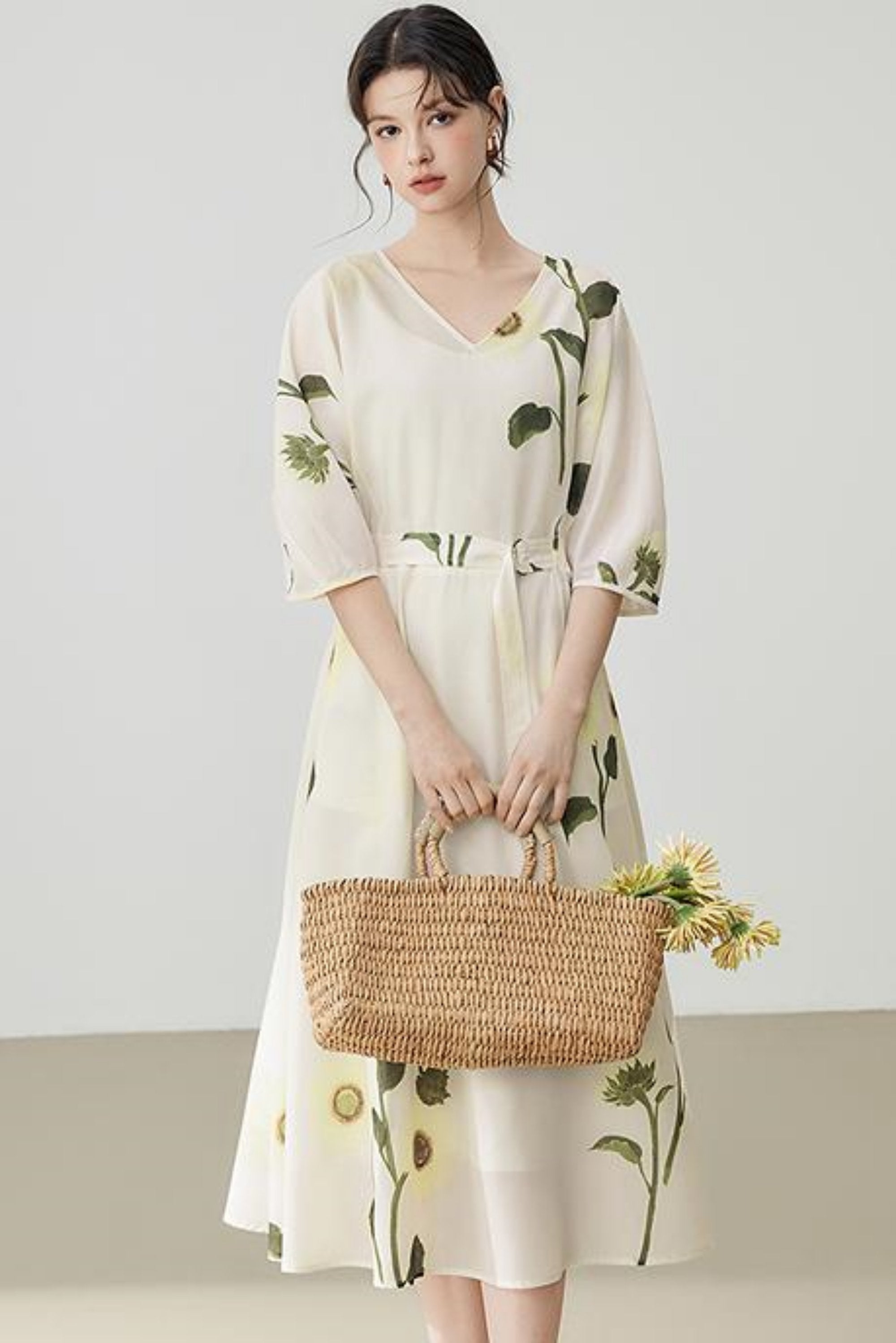 Flowy Floral Print Summer Dress – UrbanSheek