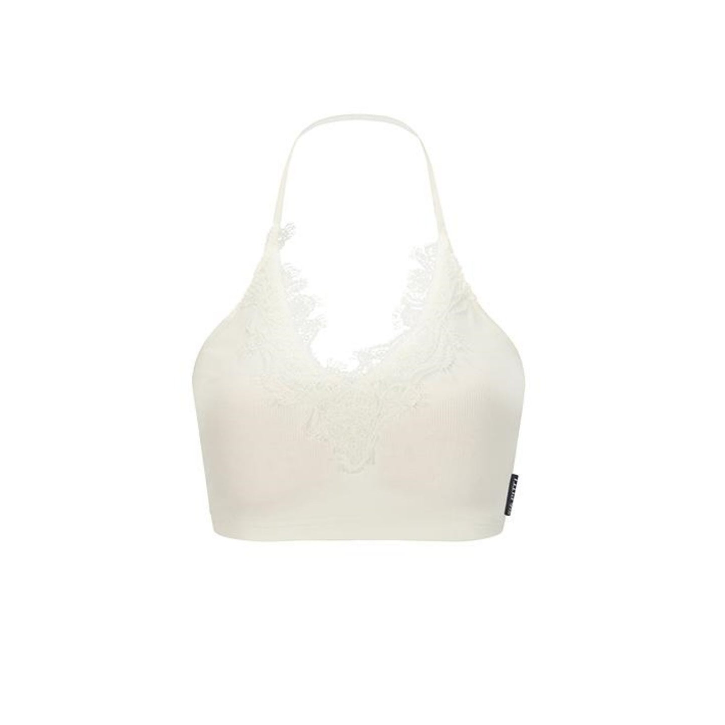 Lace-Trimmed Plunge Bra Top