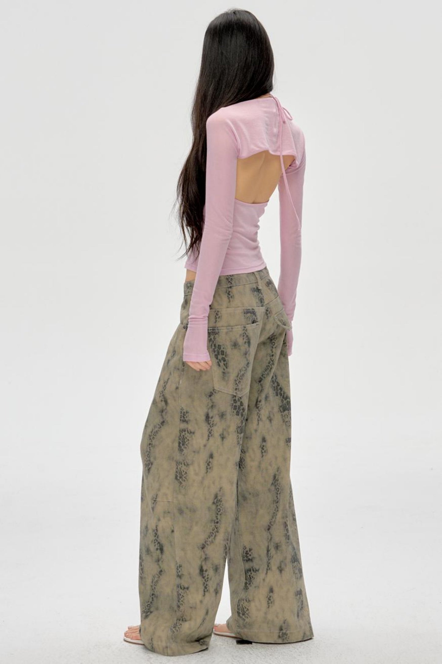 Retro Chic Leopard Print Slim Jeans