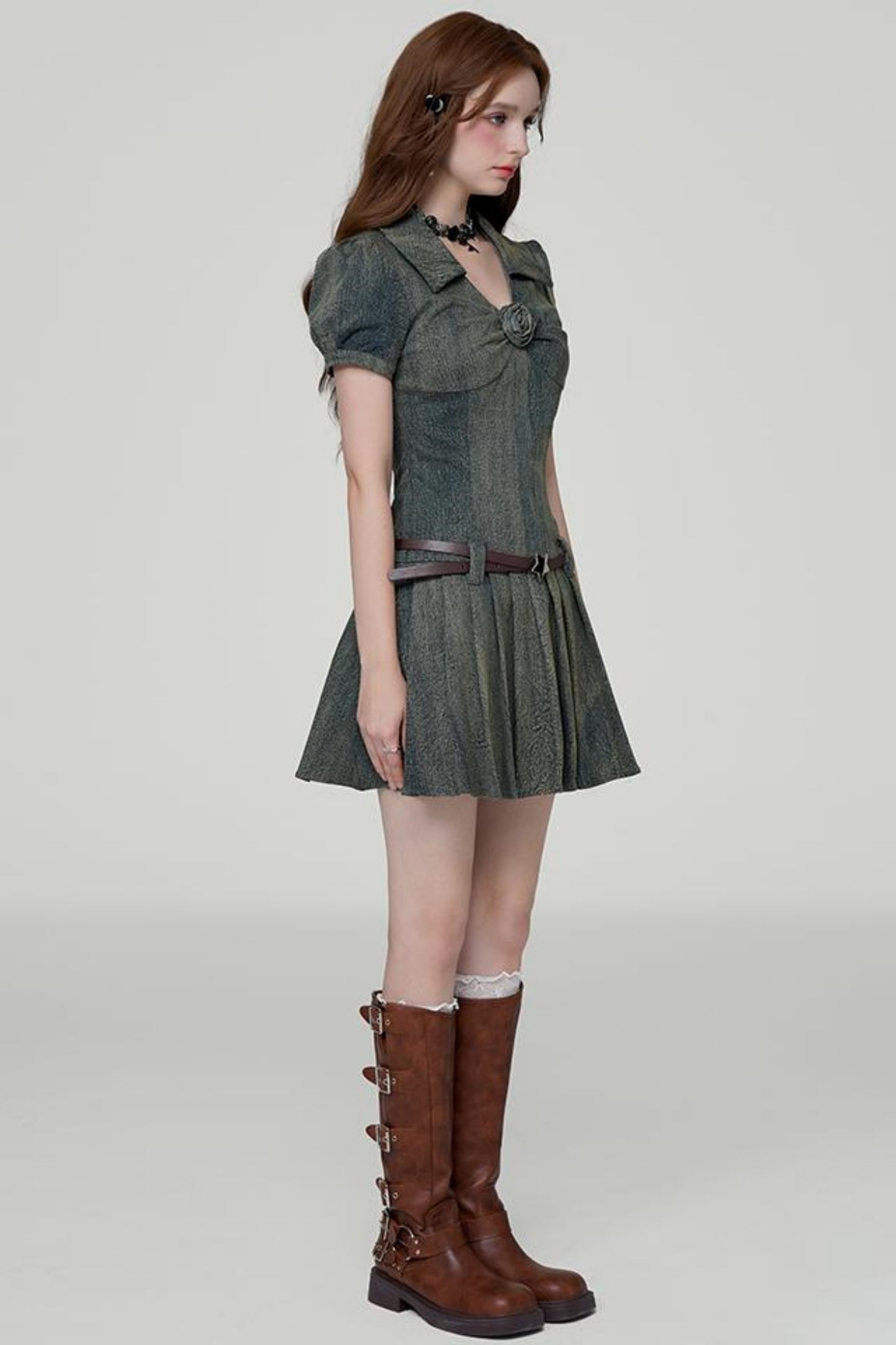 American Retro Denim Dress