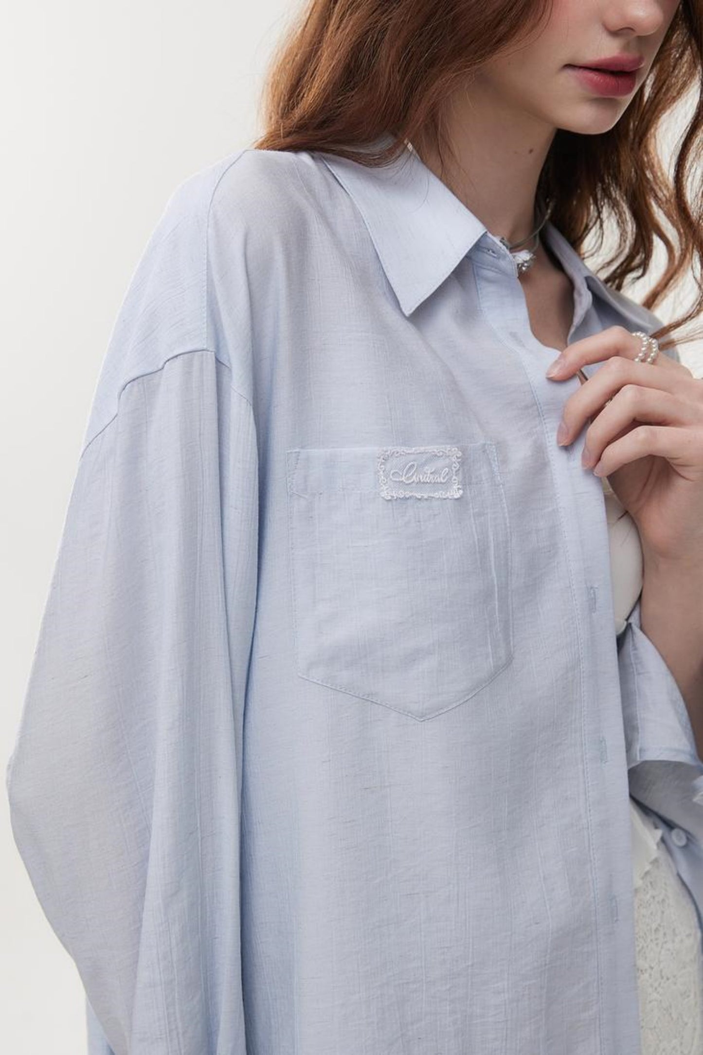 Lace-Trimmed Casual Shirt