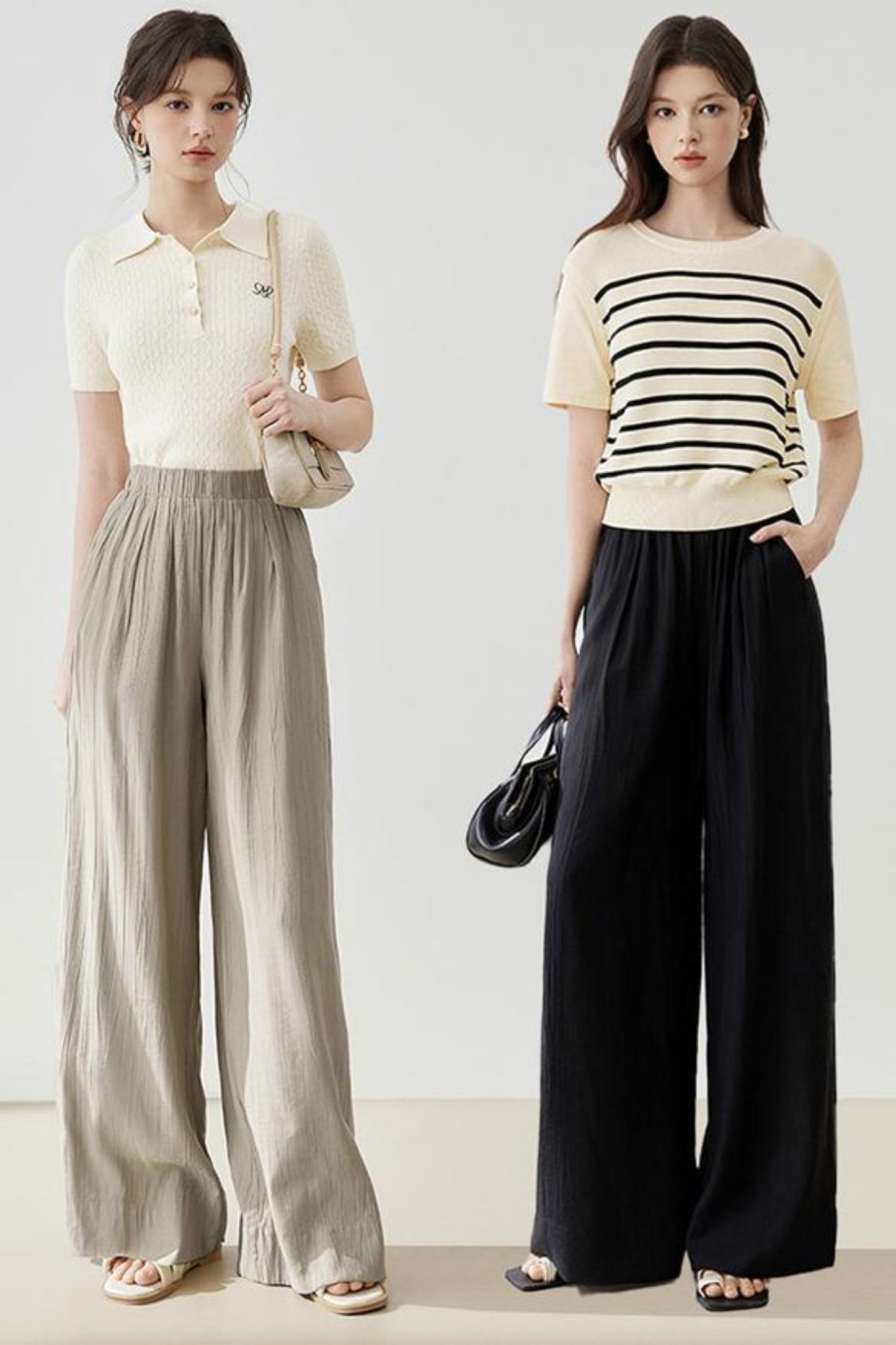 Loose Silhouette Mop Pants