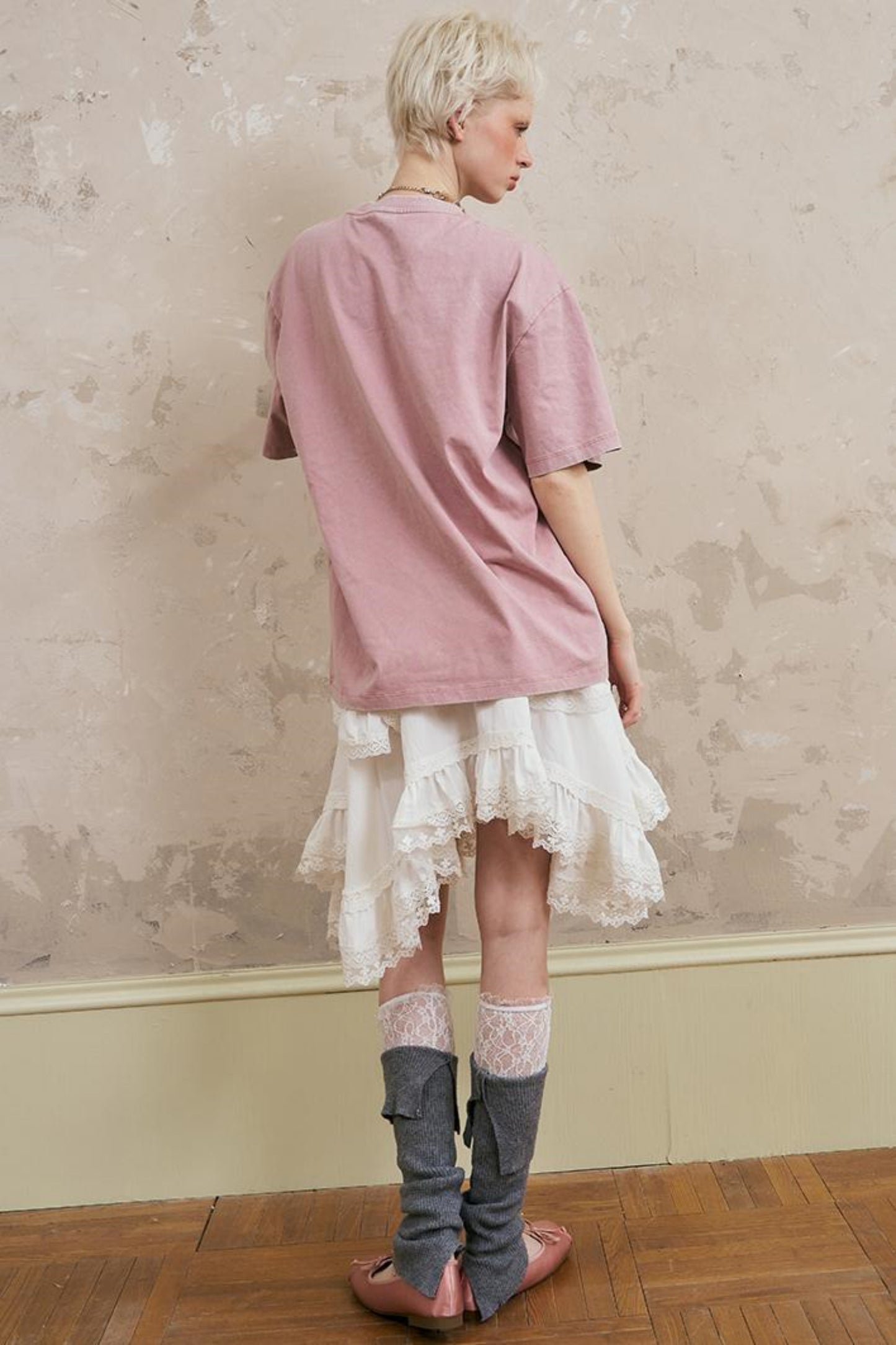 Feminine Lace Flare Skirt