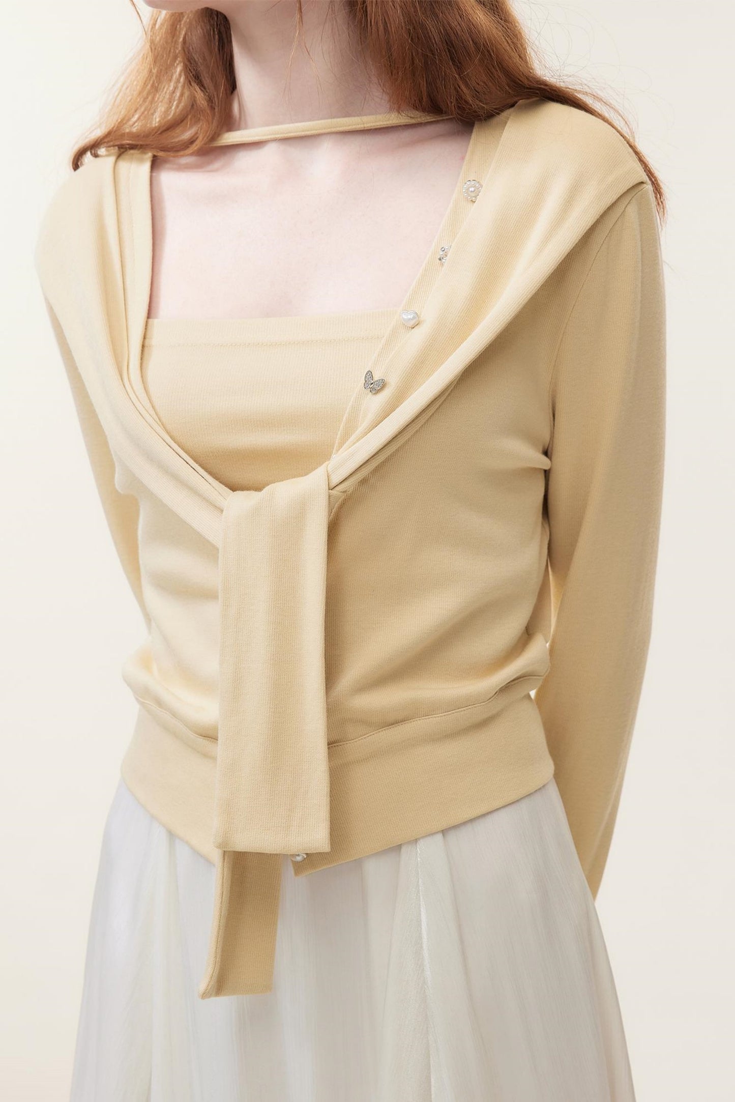 Navy Collar Knit Sweater