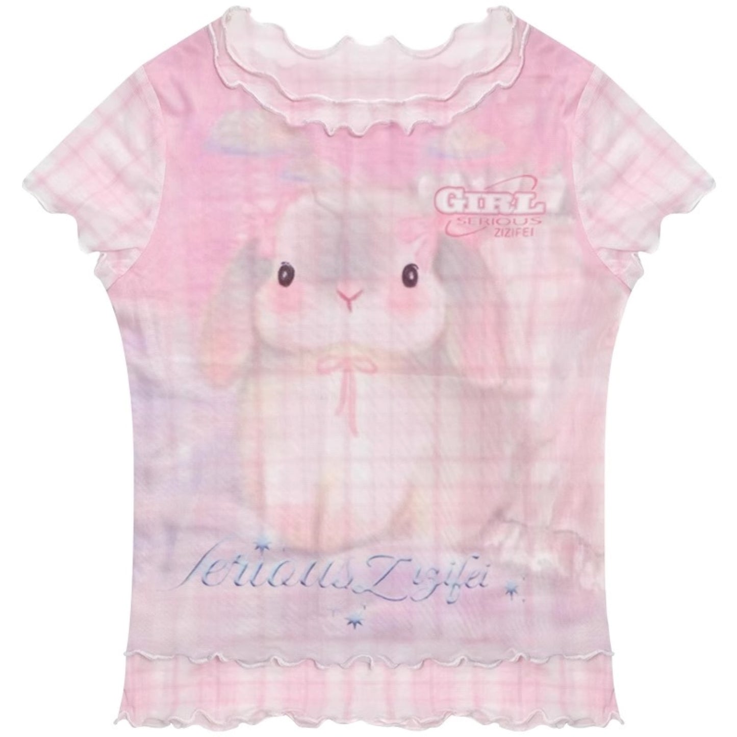 Summer Plaid Mesh Tee