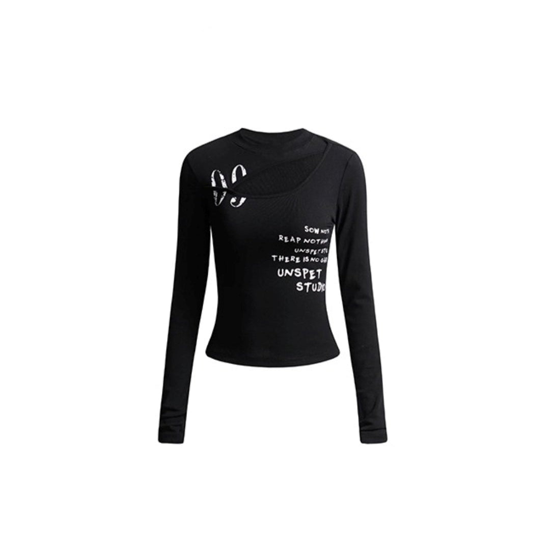 Black Hollow Long Sleeve T-Shirt