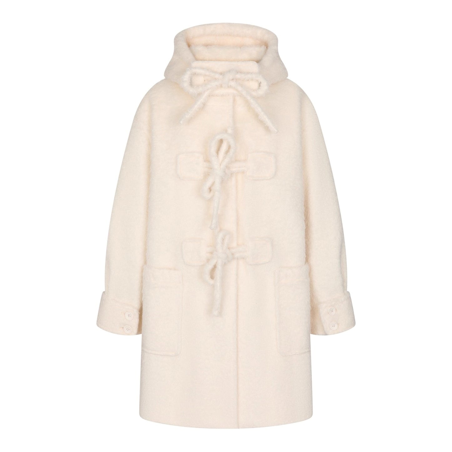 College Hooded Thick Woolen Jacket