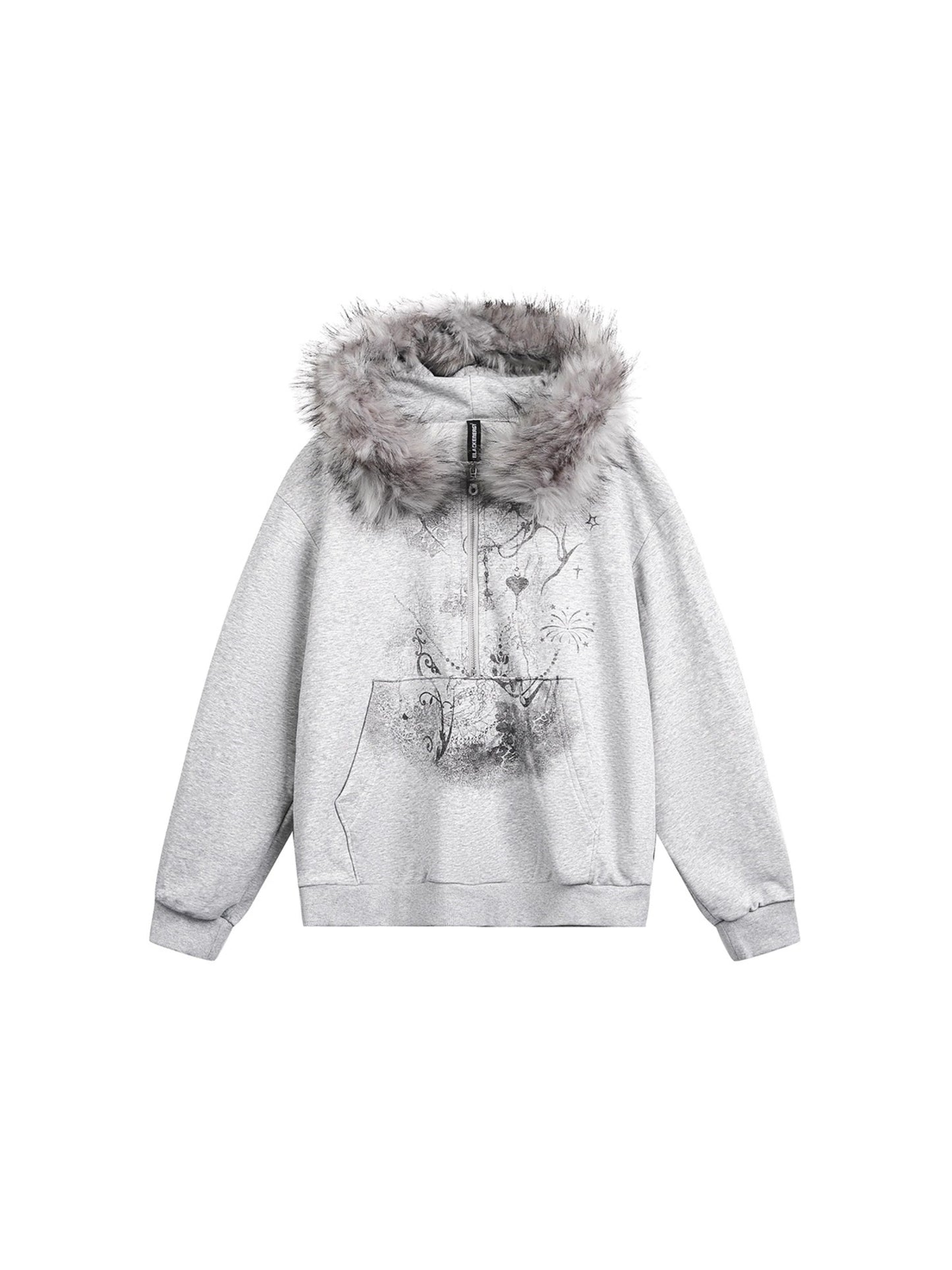 Graphic Print Luxury Hoodie Top