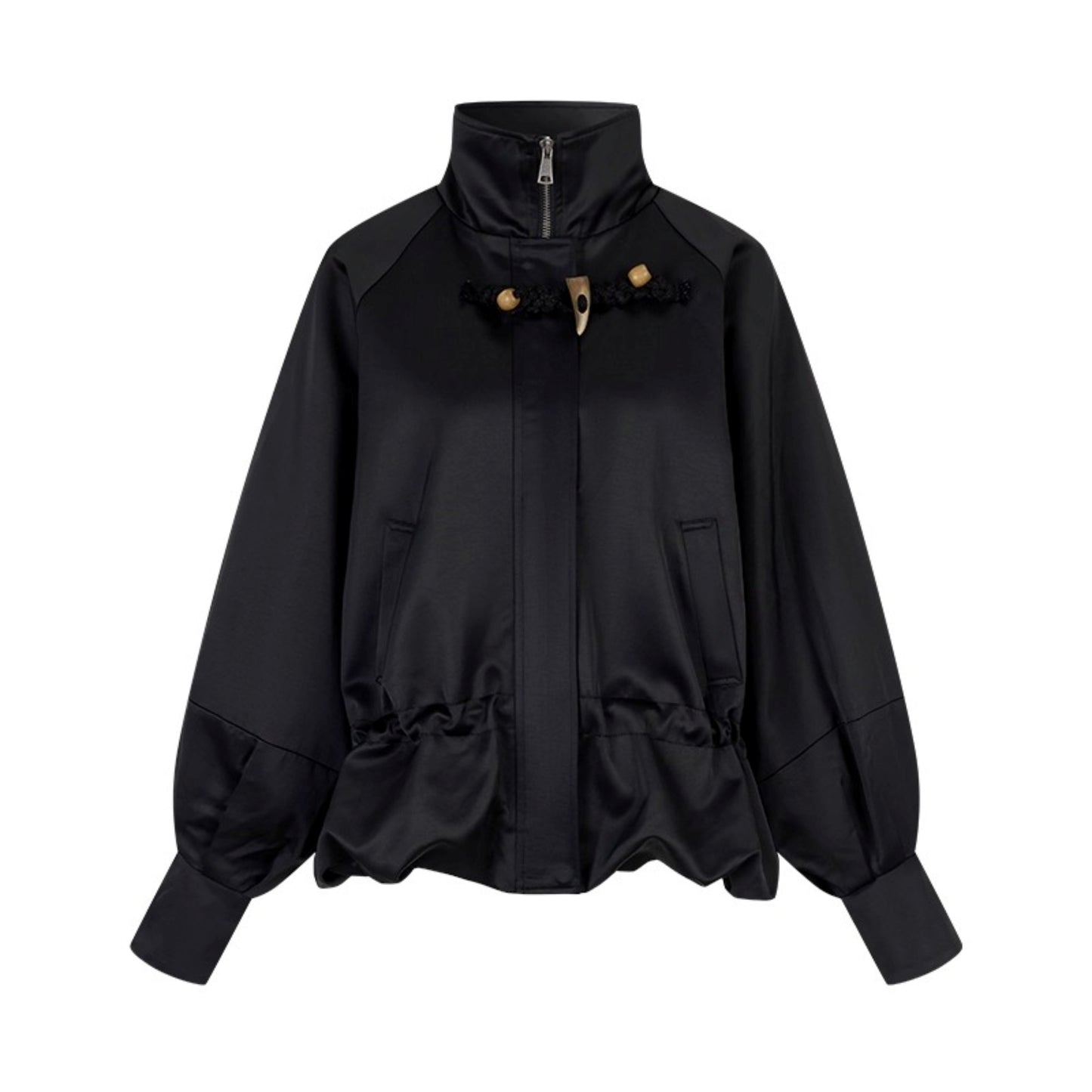 Genesis Woven Stand-Up Collar Trench Coat