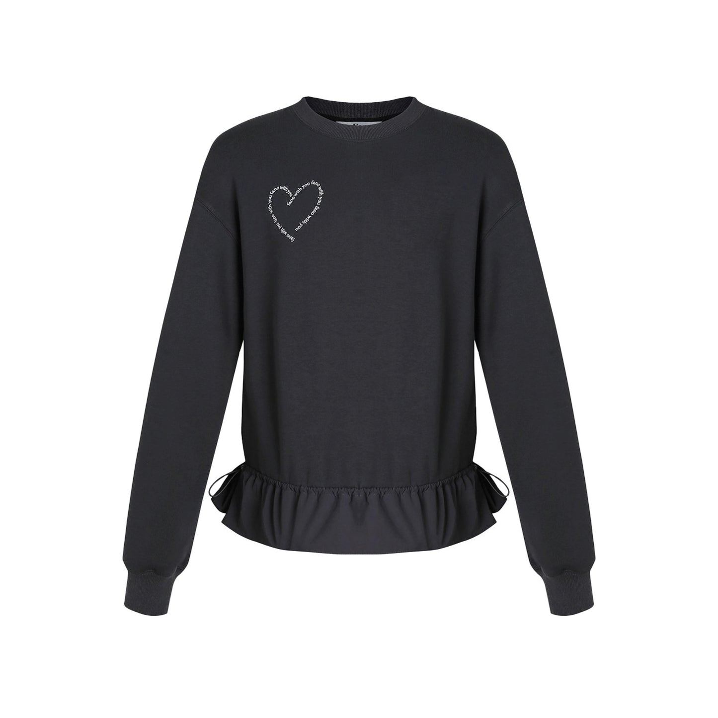 Gray Embroidery Sweatshirt