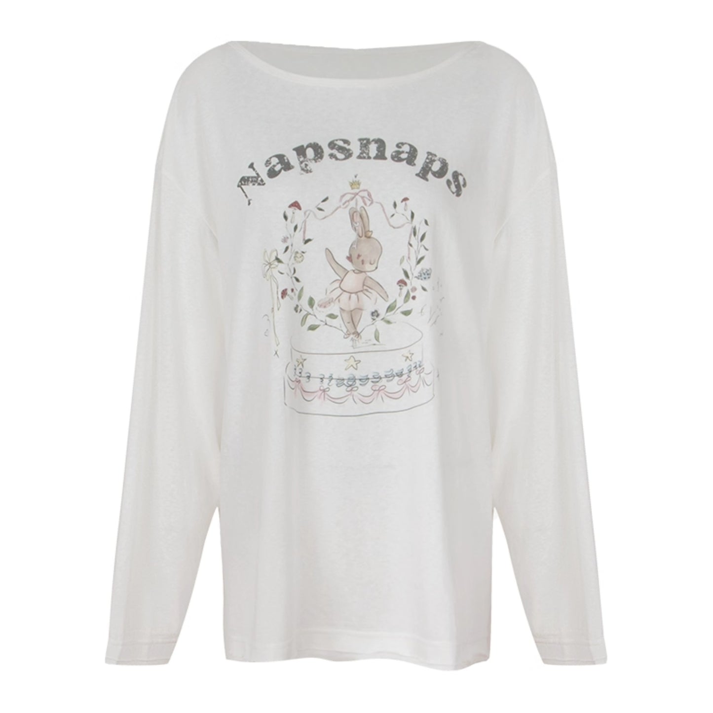Cute Bunny Print Long Sleeve T-Shirt
