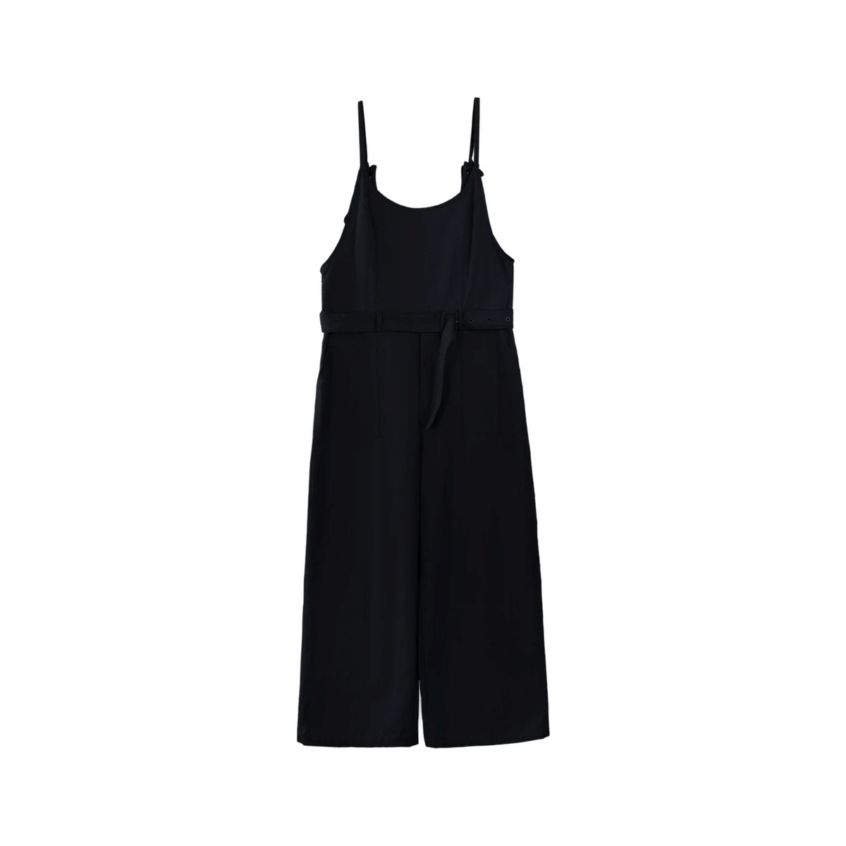 Navy Lyocell Wide Leg Jumpsuit