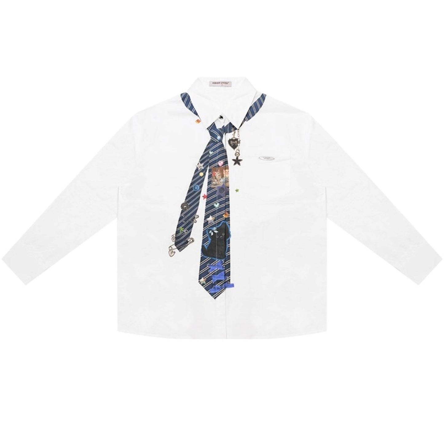 Retro Design Tie Print Shirt