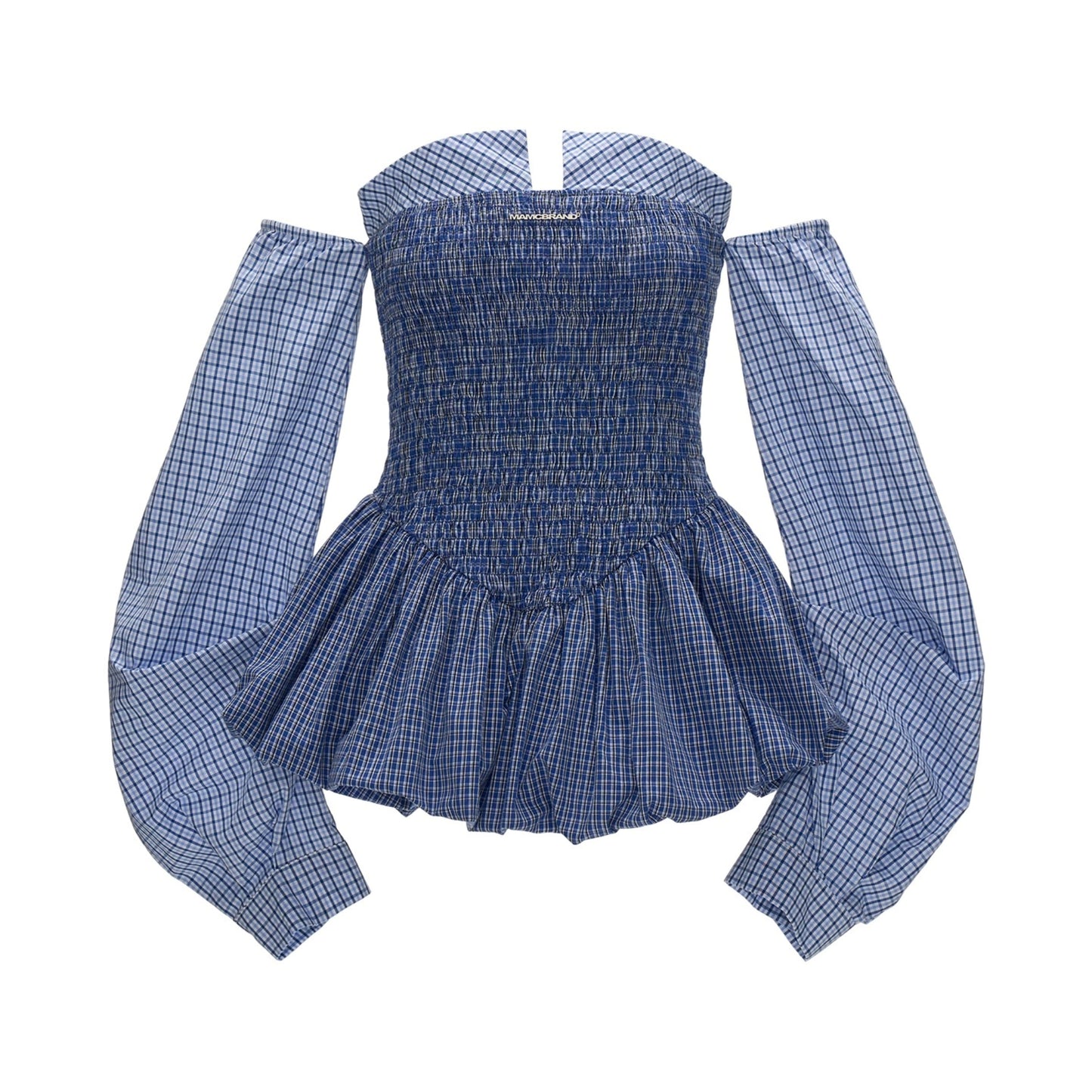 Autumn Blue Patchwork Dress