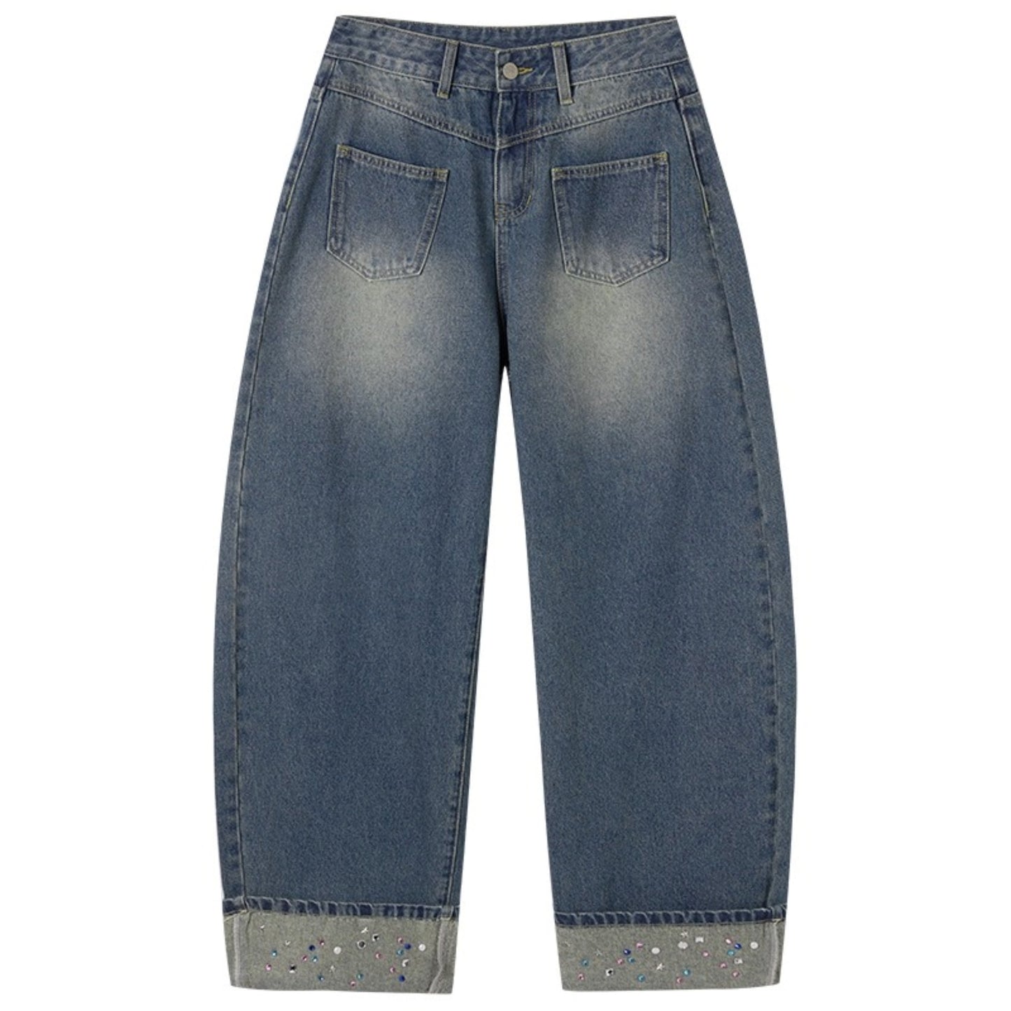 High-Waisted Wide-Leg Jeans