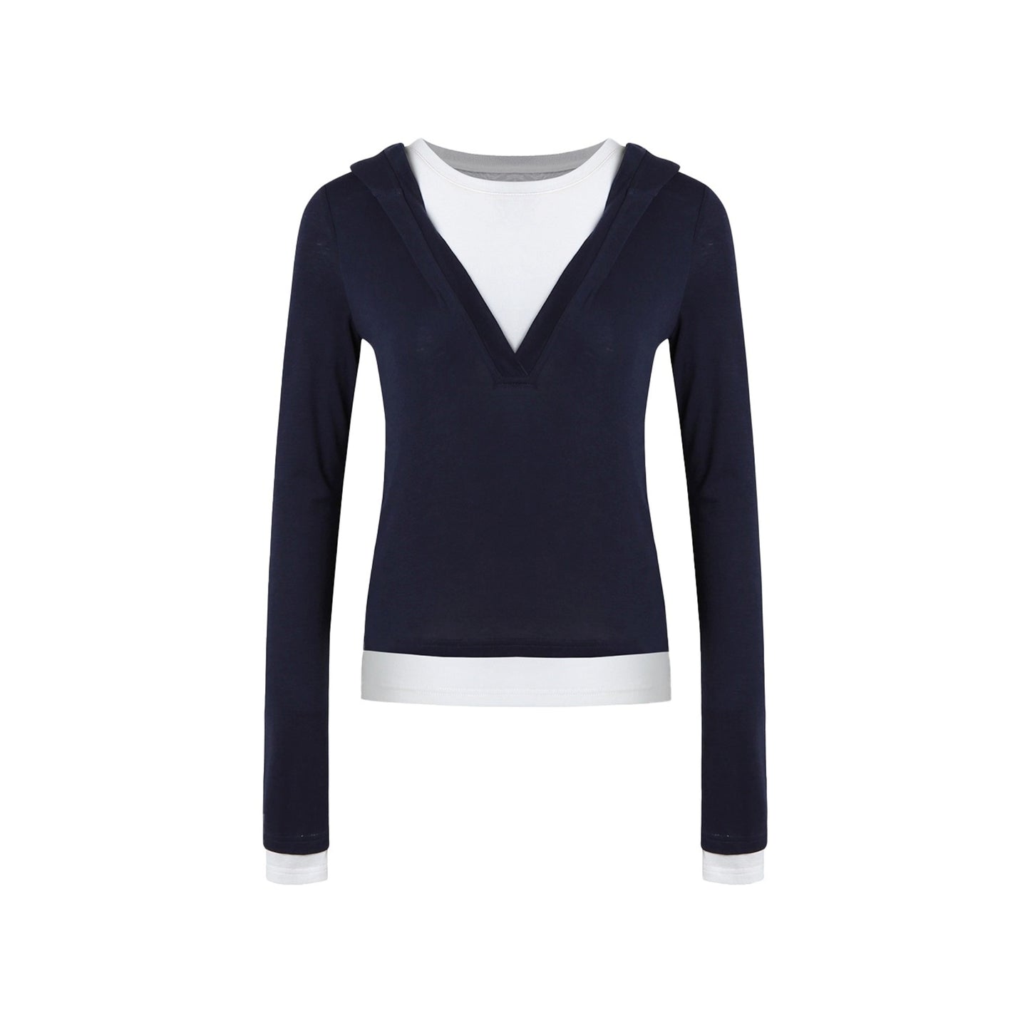Layered Hooded T-shirt