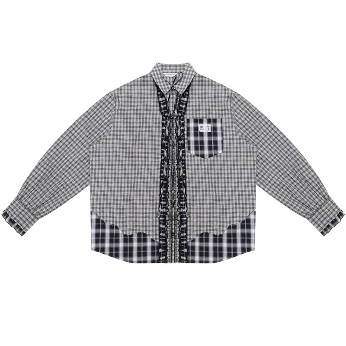 Retro Plaid Long-Sleeved Shirt