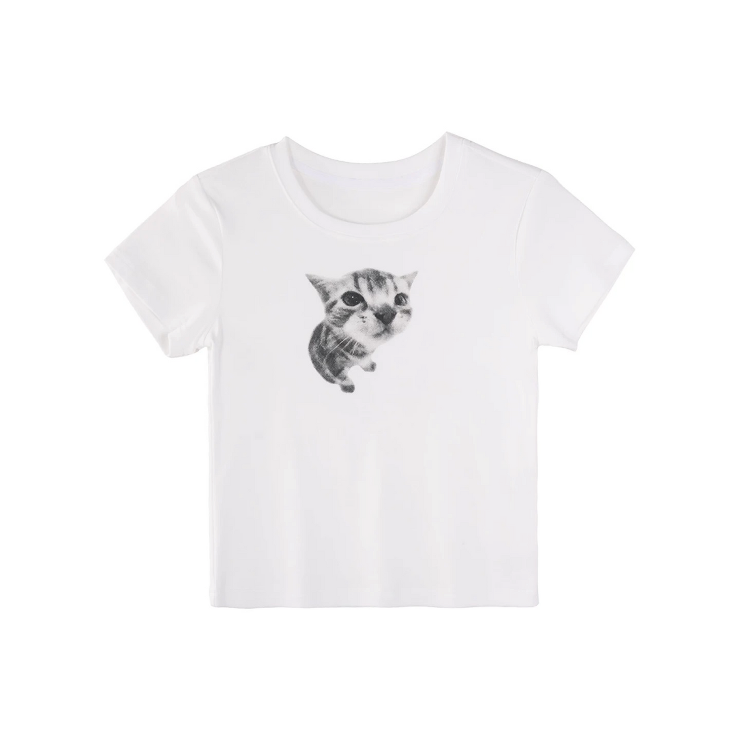 Cat Print T-Shirt