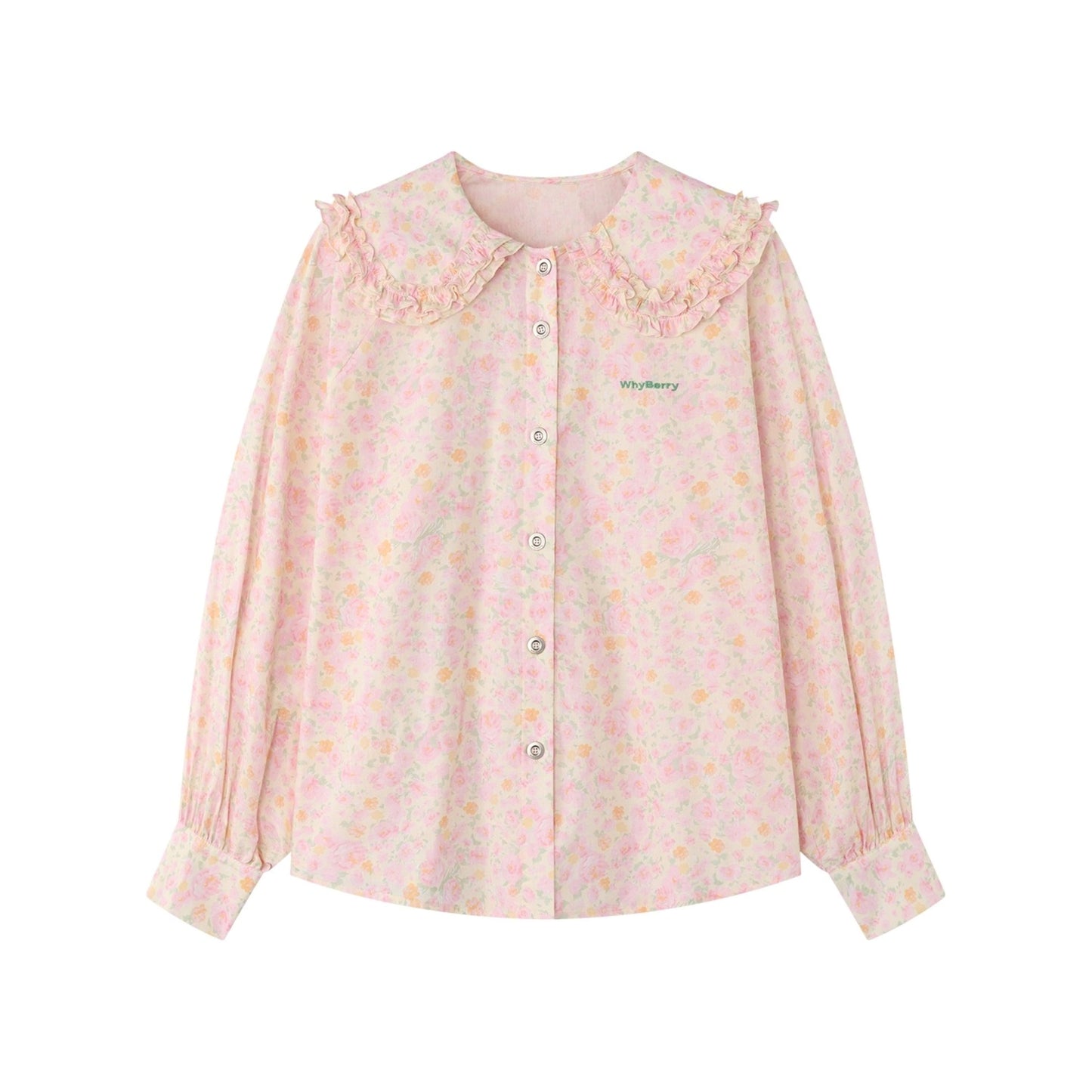 Love Balloon Flower Lapel Shirt