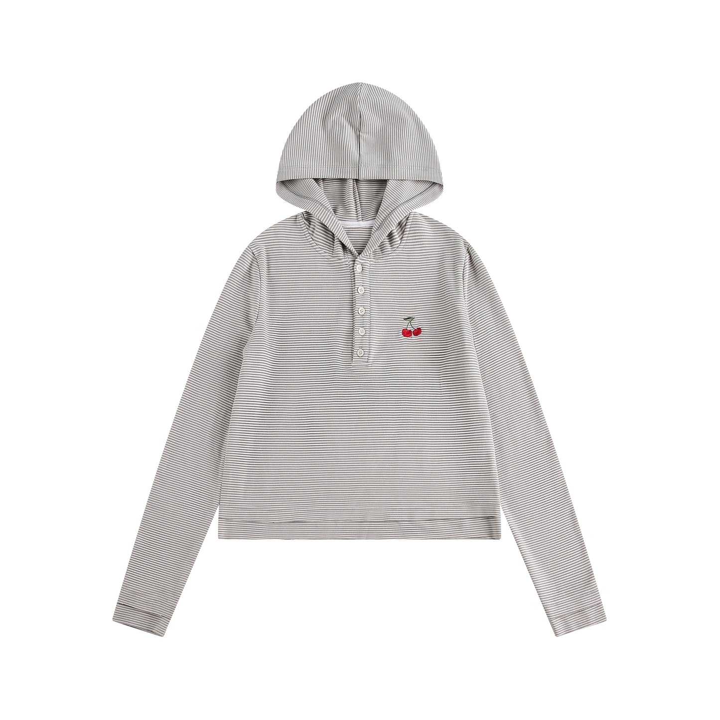 Embroidered Striped Long Sleeve Tee