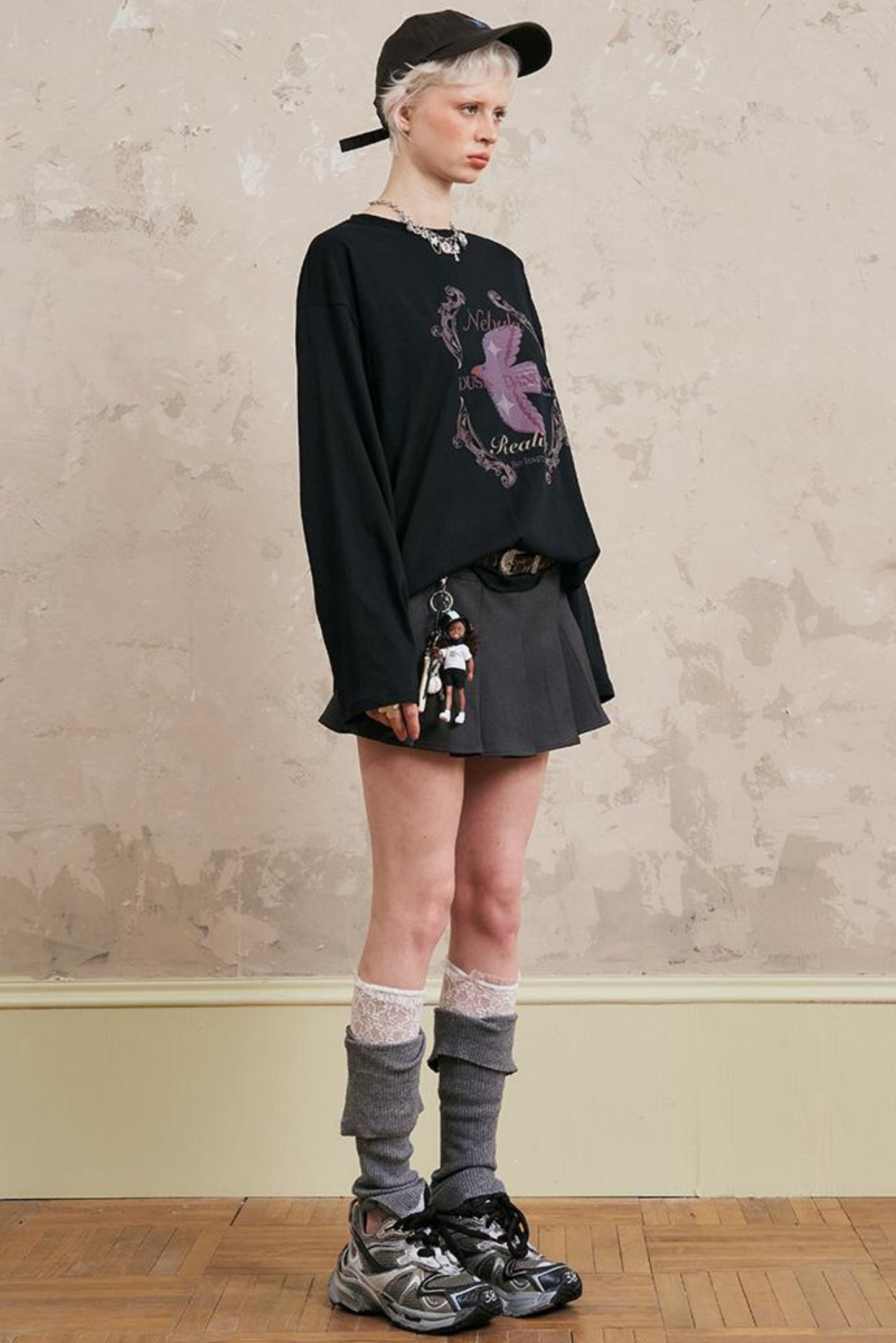 Swallow Print Long T Shirt