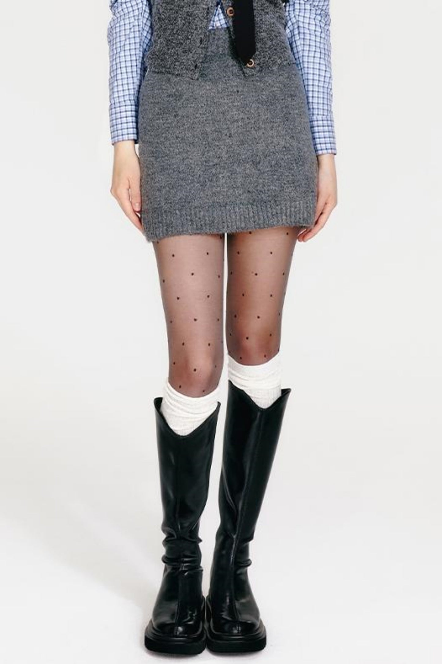 Chic Knit Vest & Skirt Set-Up