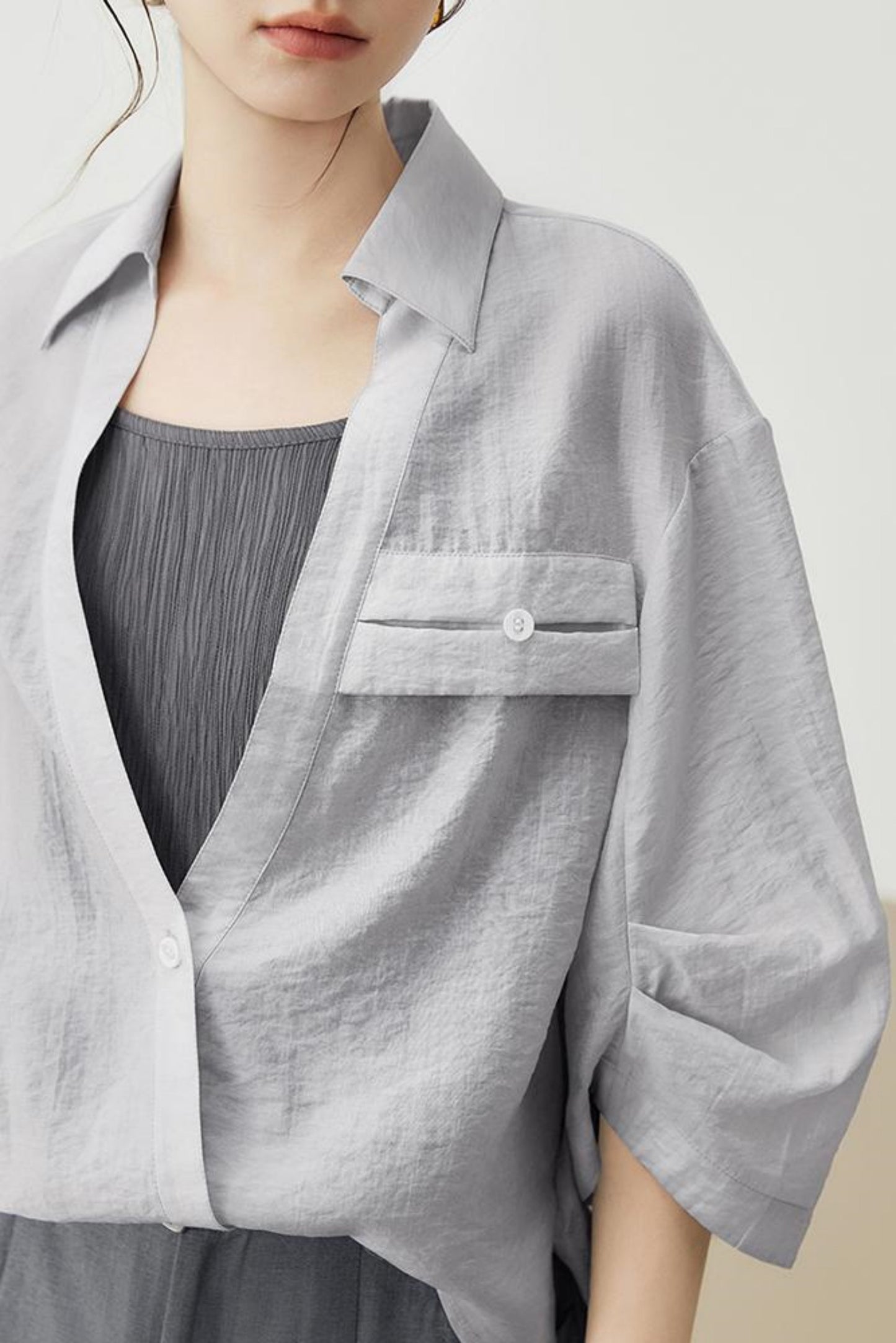 Slouchy Style Loose Summer Blouse