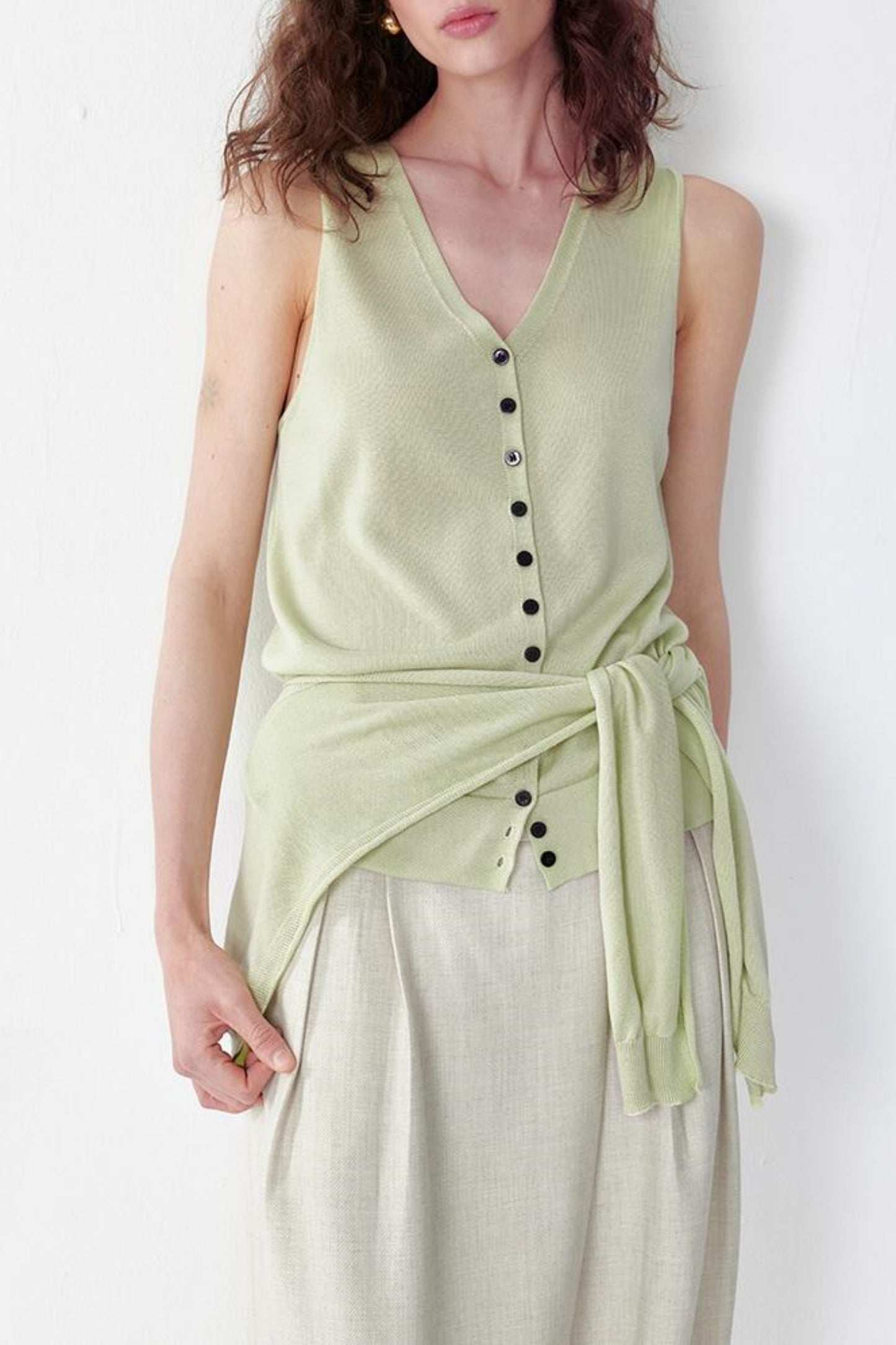 Luxury Knit Vest With Shawl Set-Up