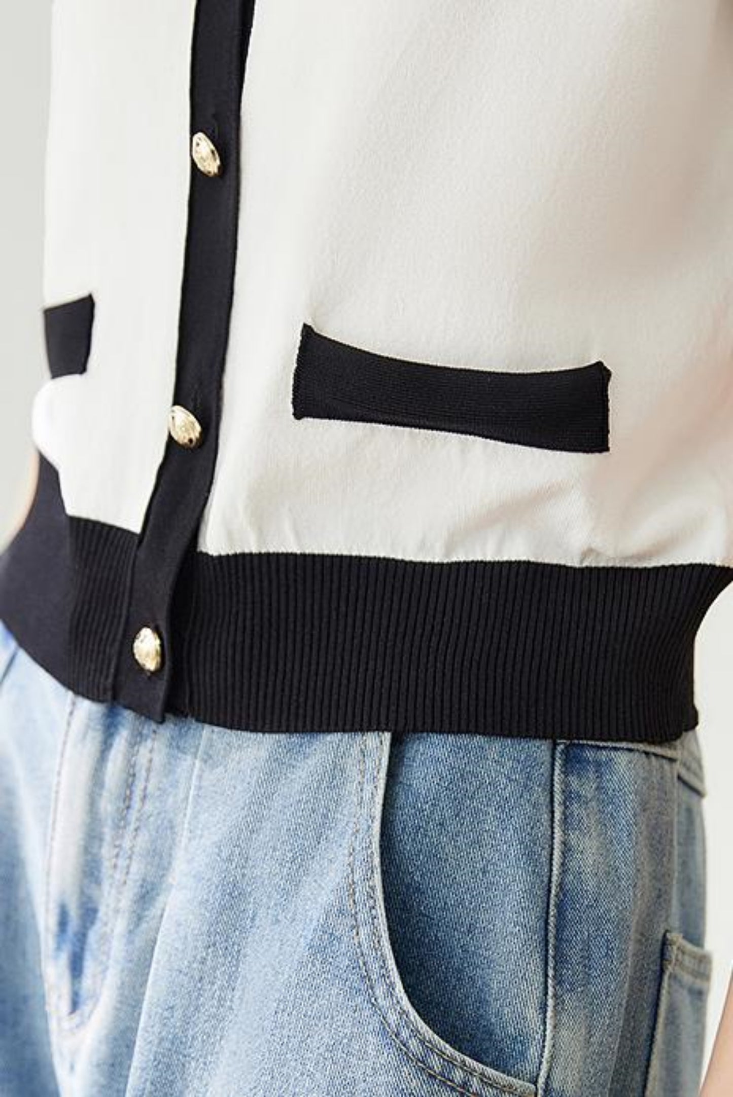 Color Block Knit Cardigan