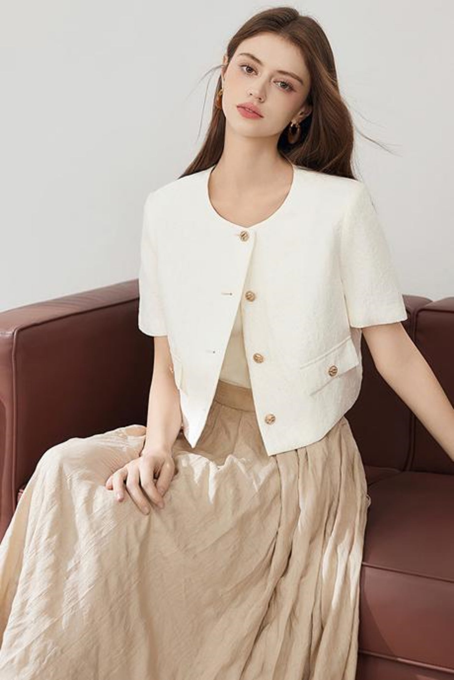 Light Fit Crew Neck Coat