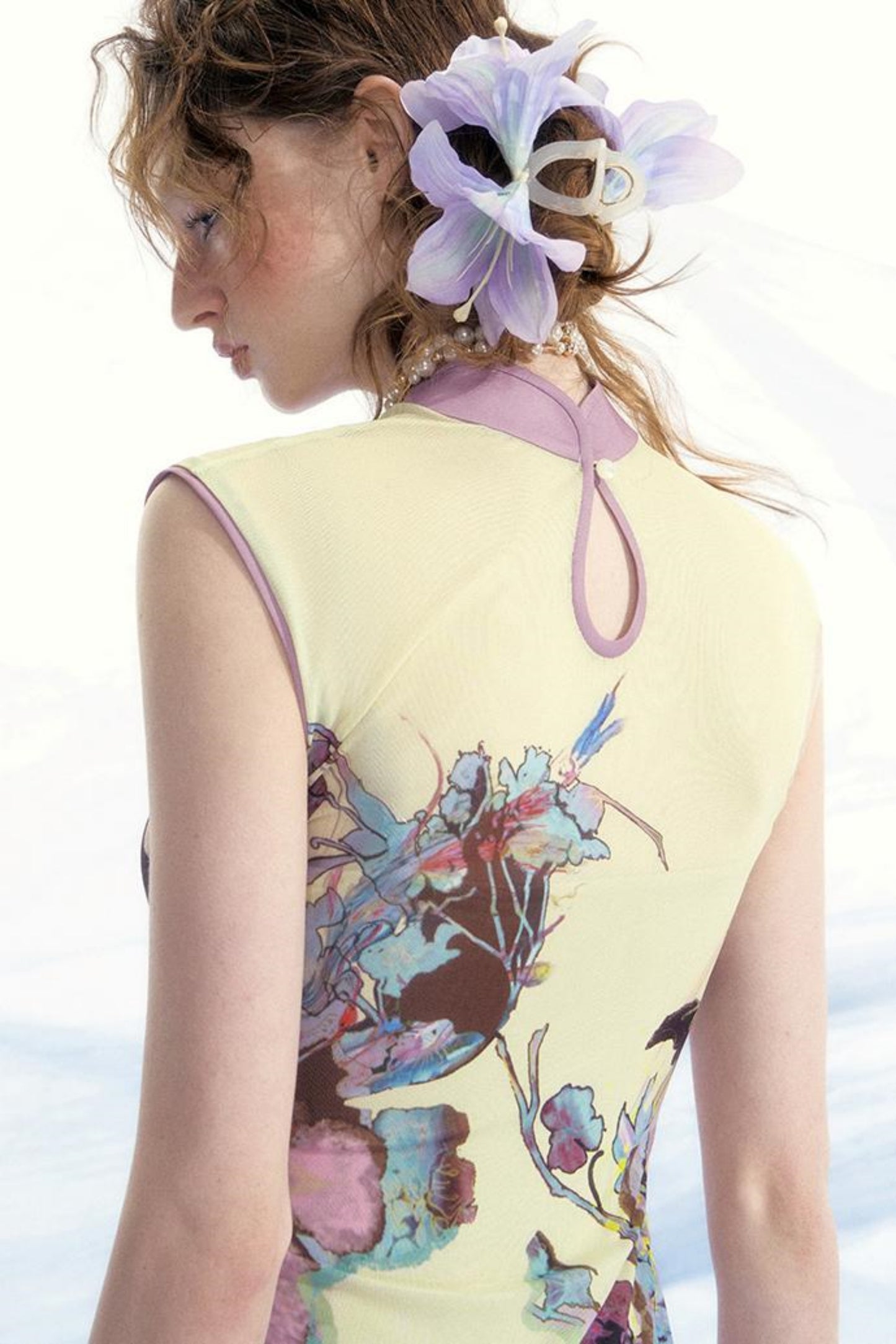 Elegant Mesh Cheongsam Dress