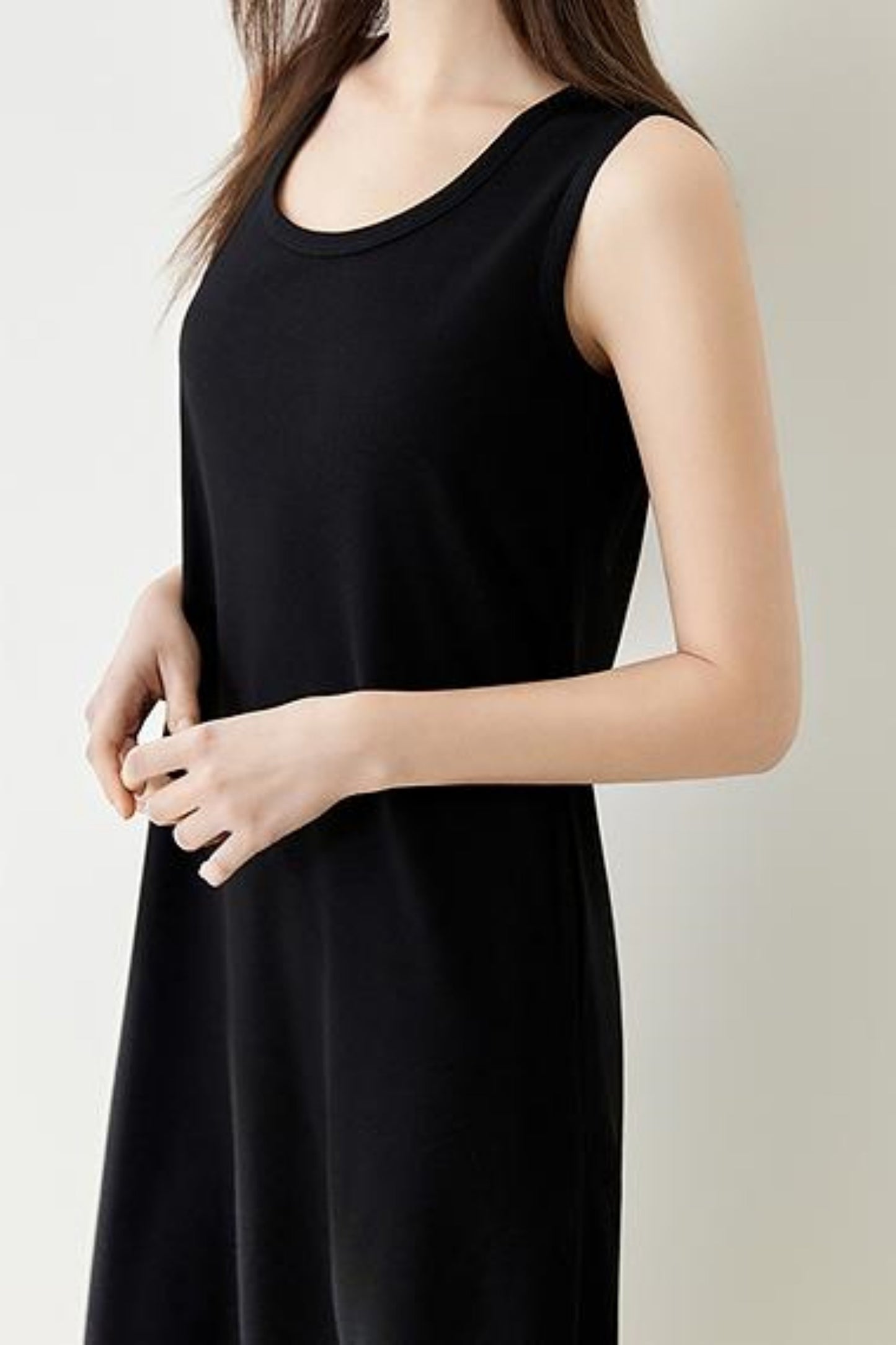 Flowy Knit Fabric Maxi Dress