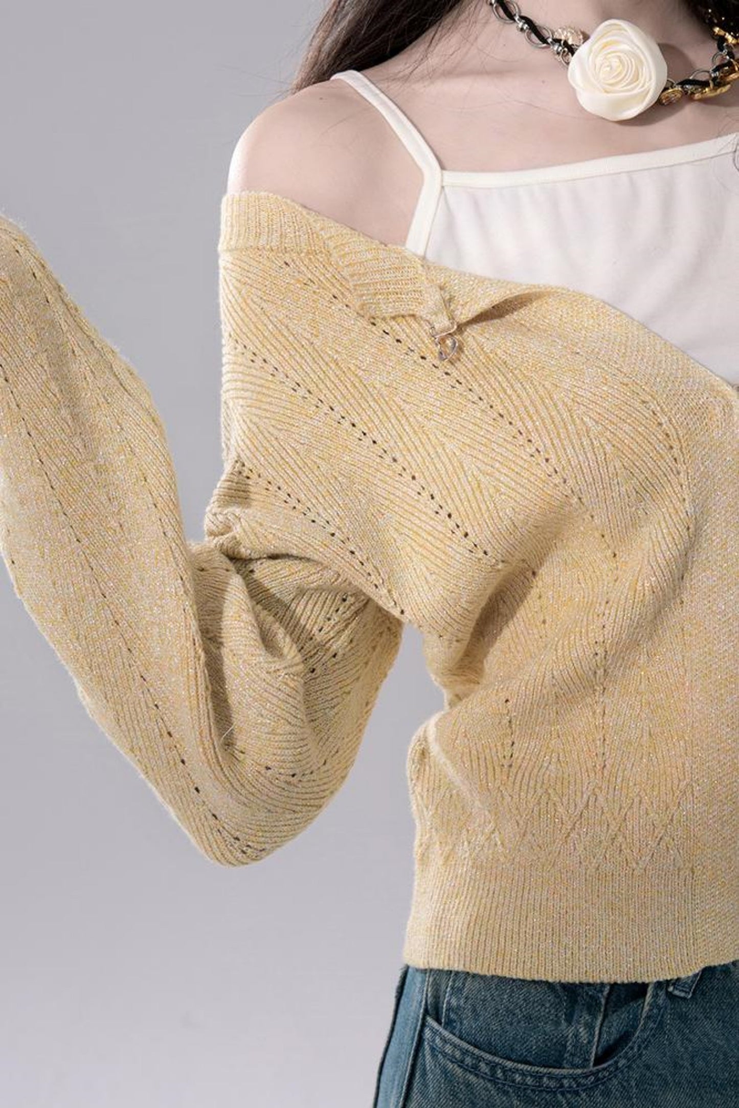 Airy Rhombus Cardigan