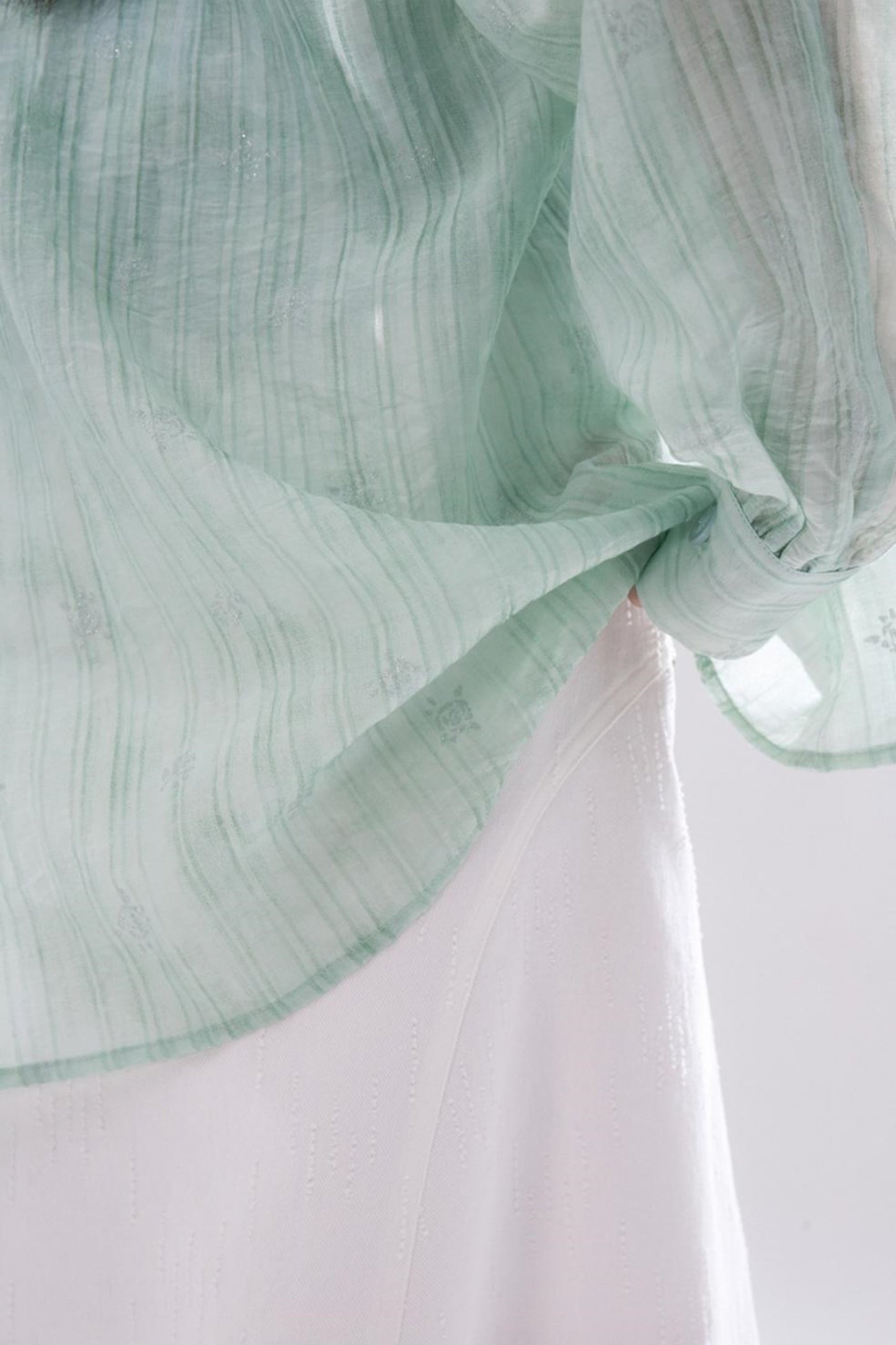 Sheer Layered Shirt Vest Set